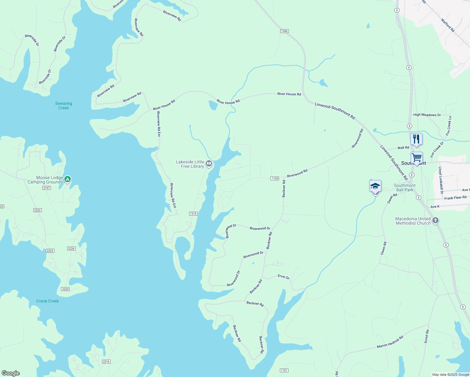 map of restaurants, bars, coffee shops, grocery stores, and more near 1364 Riverwood Road in Lexington
