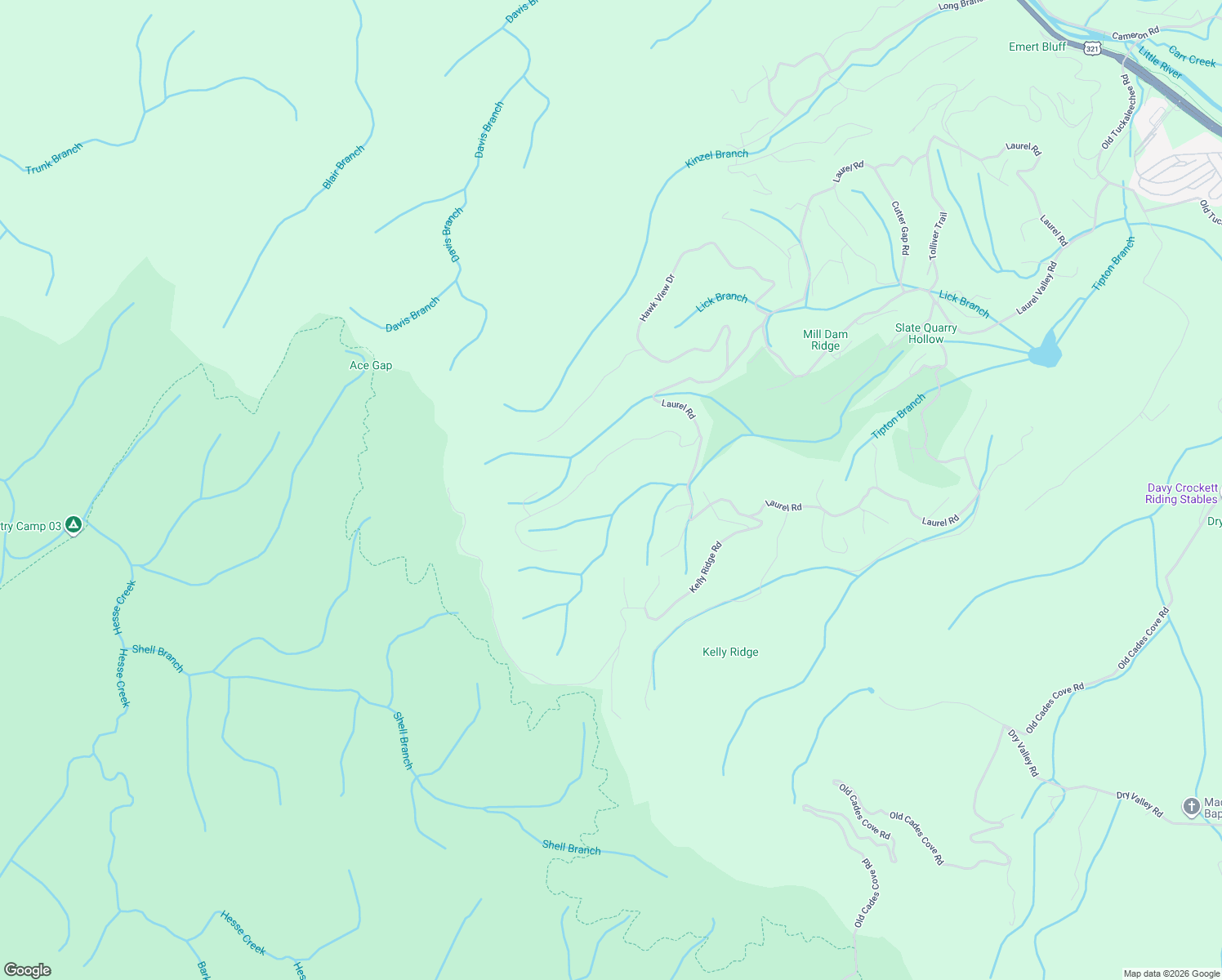 map of restaurants, bars, coffee shops, grocery stores, and more near 707 Bear Den Road in Townsend