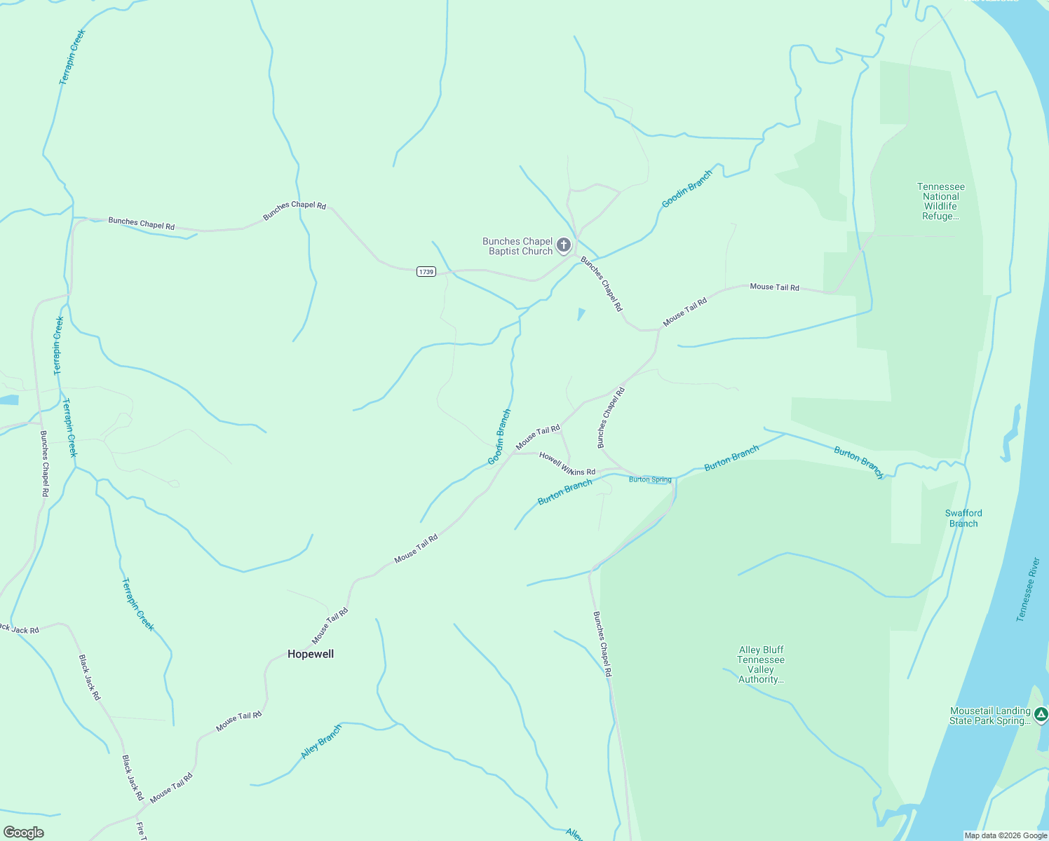 map of restaurants, bars, coffee shops, grocery stores, and more near 2743 Mouse Tail Road in Parsons