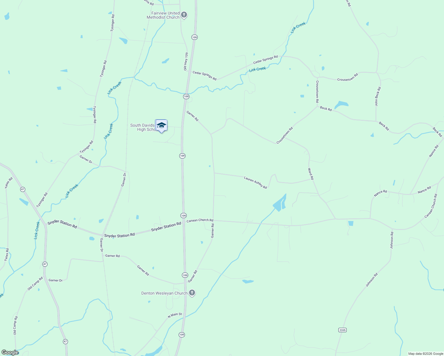 map of restaurants, bars, coffee shops, grocery stores, and more near 1766 Garner Road in Denton