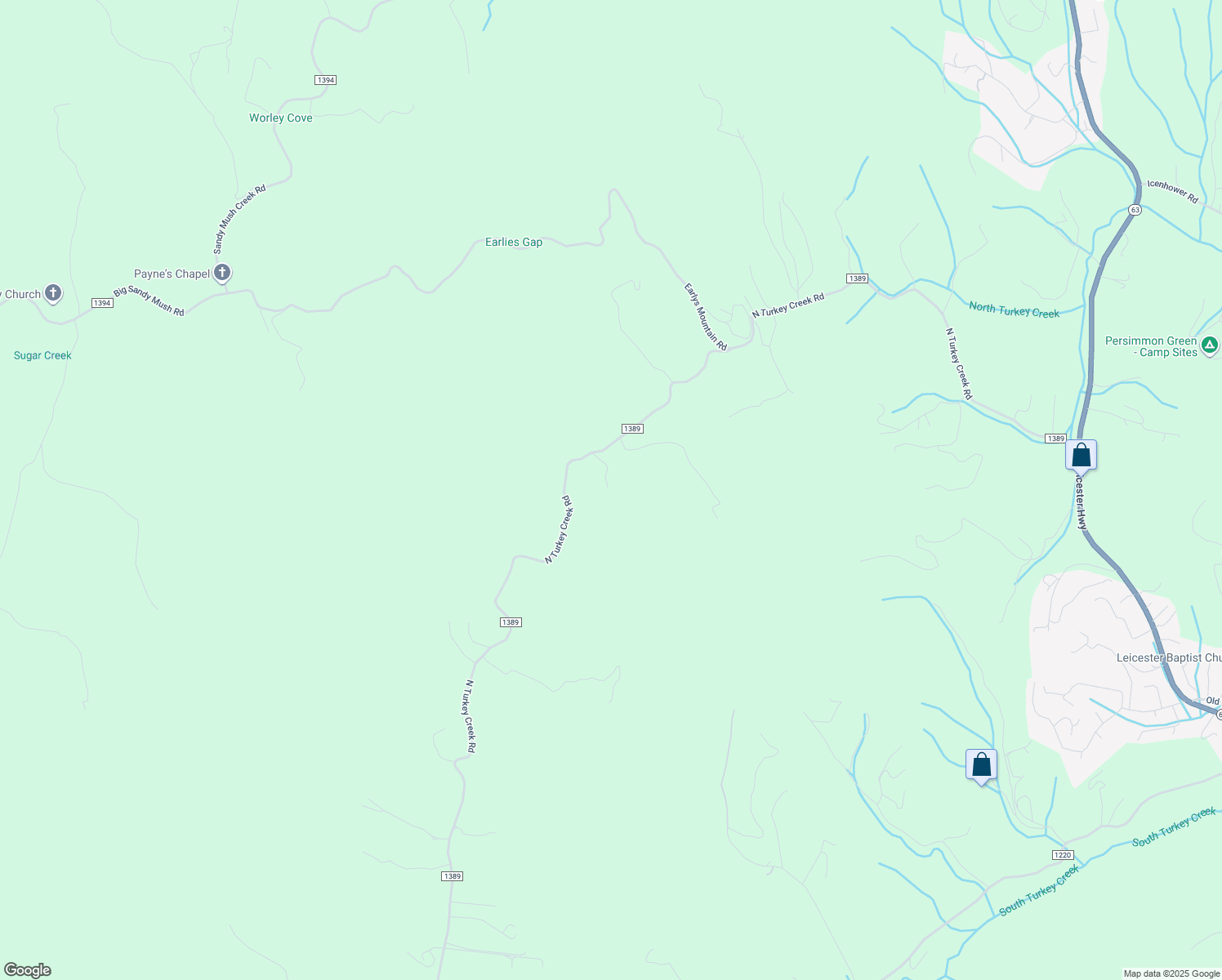 map of restaurants, bars, coffee shops, grocery stores, and more near 22 Bryant Lane in Leicester