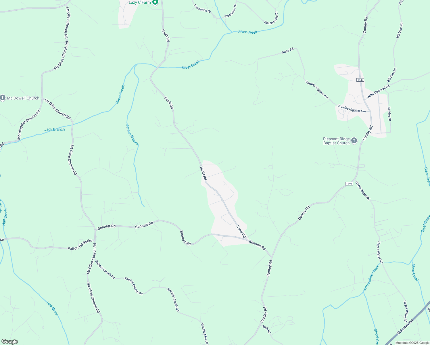 map of restaurants, bars, coffee shops, grocery stores, and more near 3862 Thomas Cline Drive in Morganton