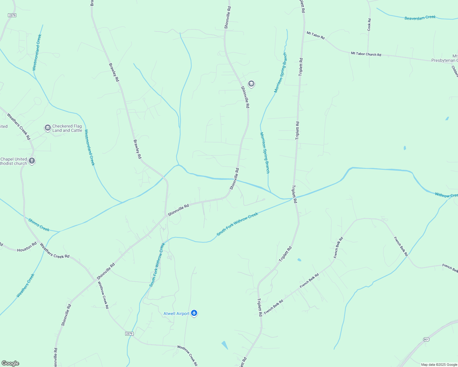 map of restaurants, bars, coffee shops, grocery stores, and more near 1155 Shinnville Road in Cleveland