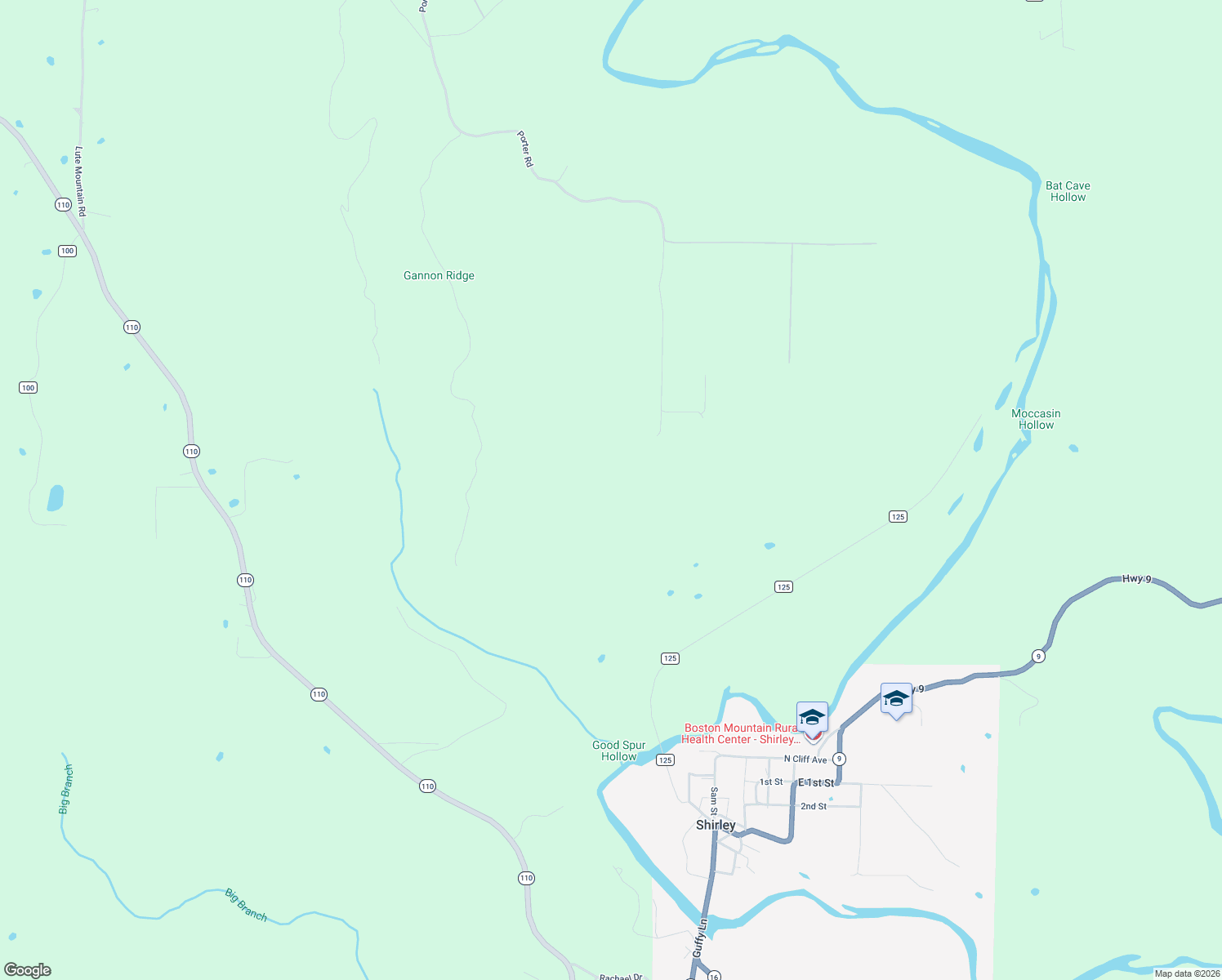 map of restaurants, bars, coffee shops, grocery stores, and more near in Shirley