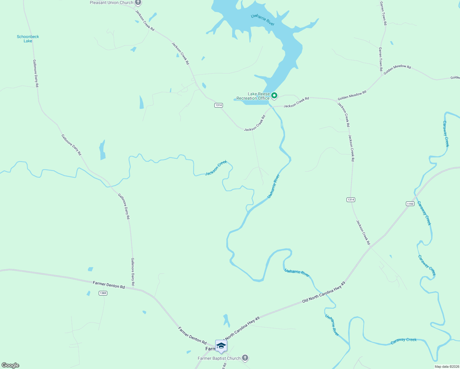 map of restaurants, bars, coffee shops, grocery stores, and more near Overlook Drive in Denton