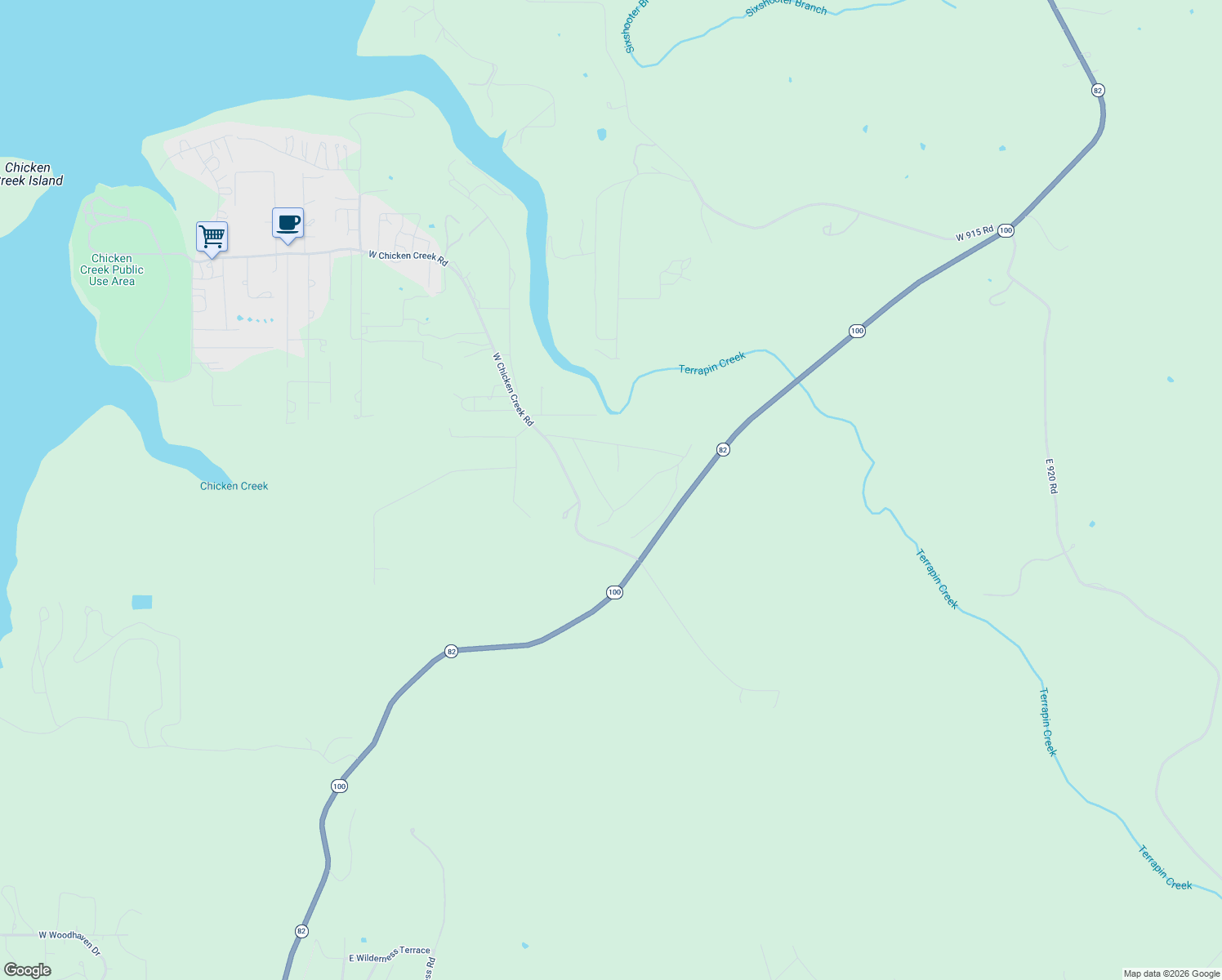 map of restaurants, bars, coffee shops, grocery stores, and more near in Evening Shade