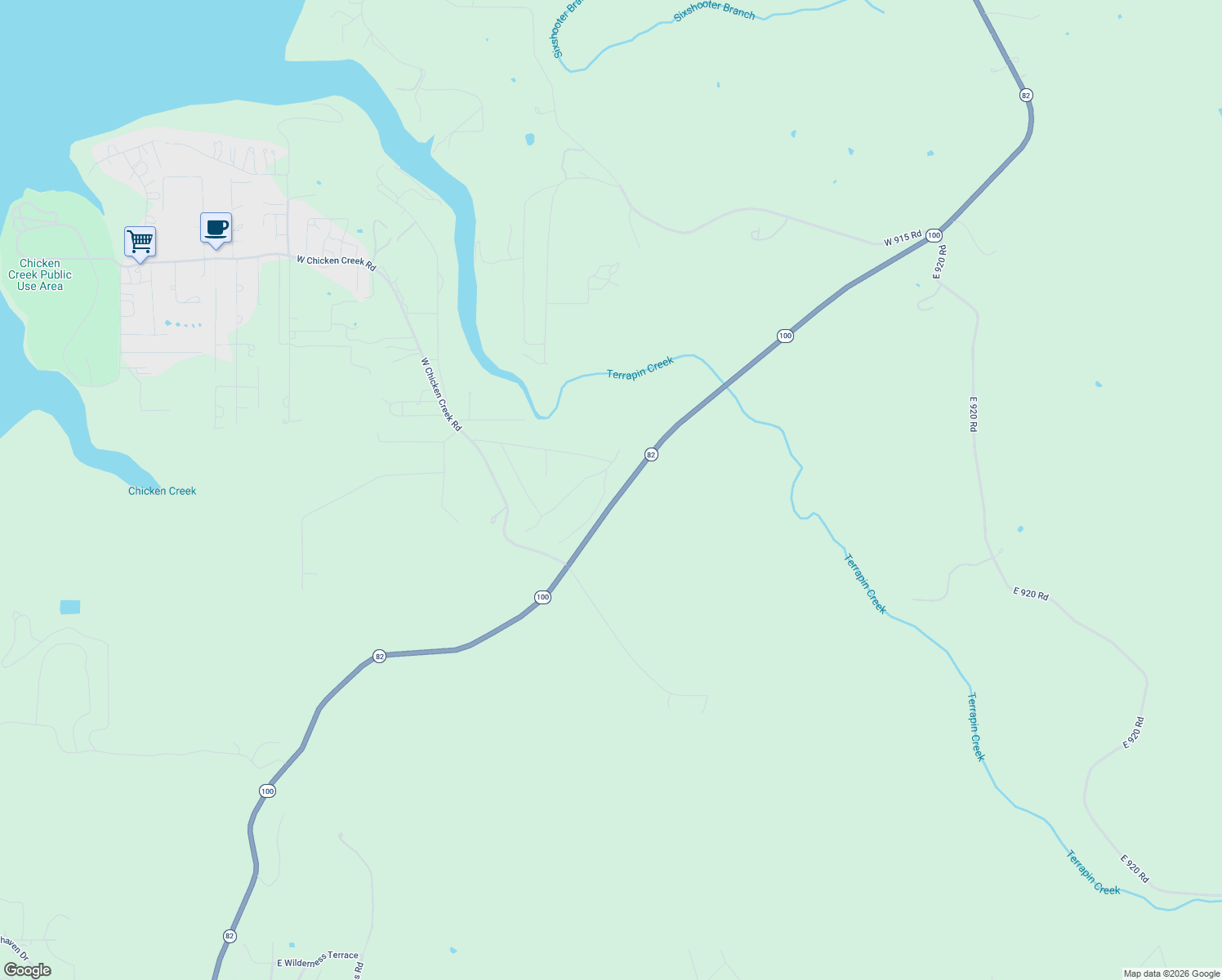 map of restaurants, bars, coffee shops, grocery stores, and more near Oklahoma 82 in Cookson