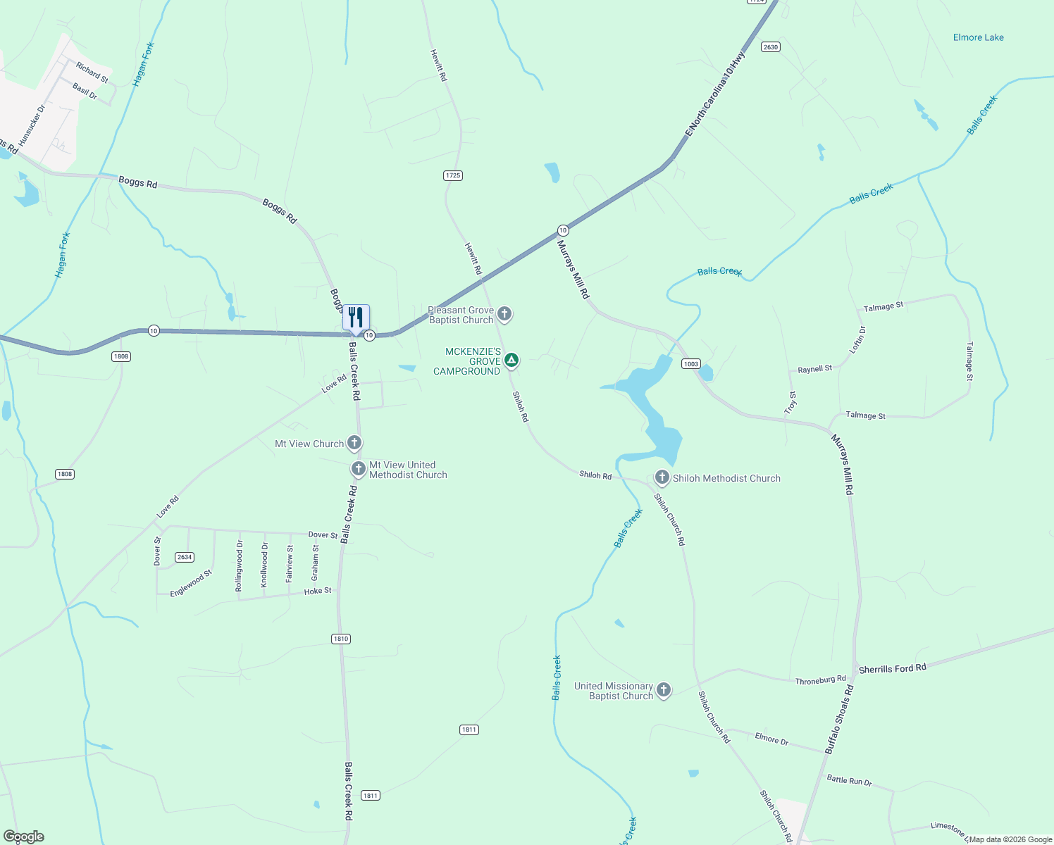 map of restaurants, bars, coffee shops, grocery stores, and more near 1385 Shiloh Rd in Claremont