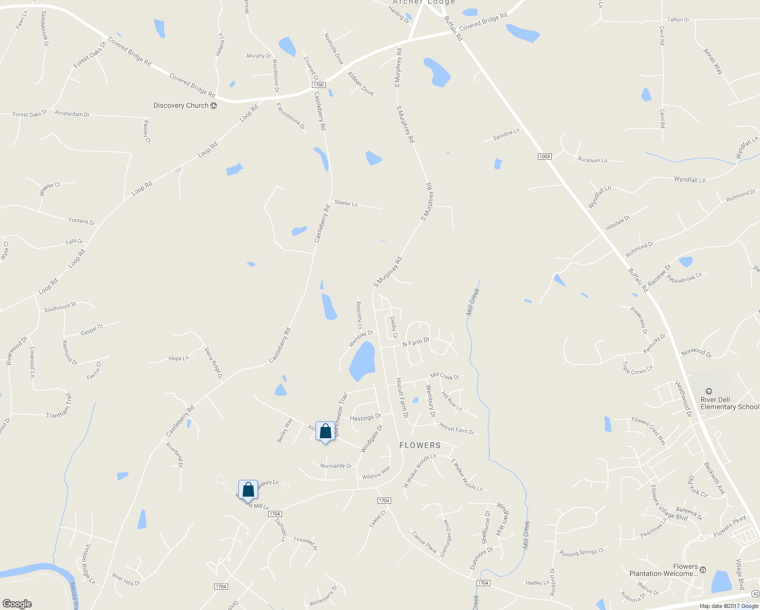 map of restaurants, bars, coffee shops, grocery stores, and more near 44 Wensley Court in Clayton