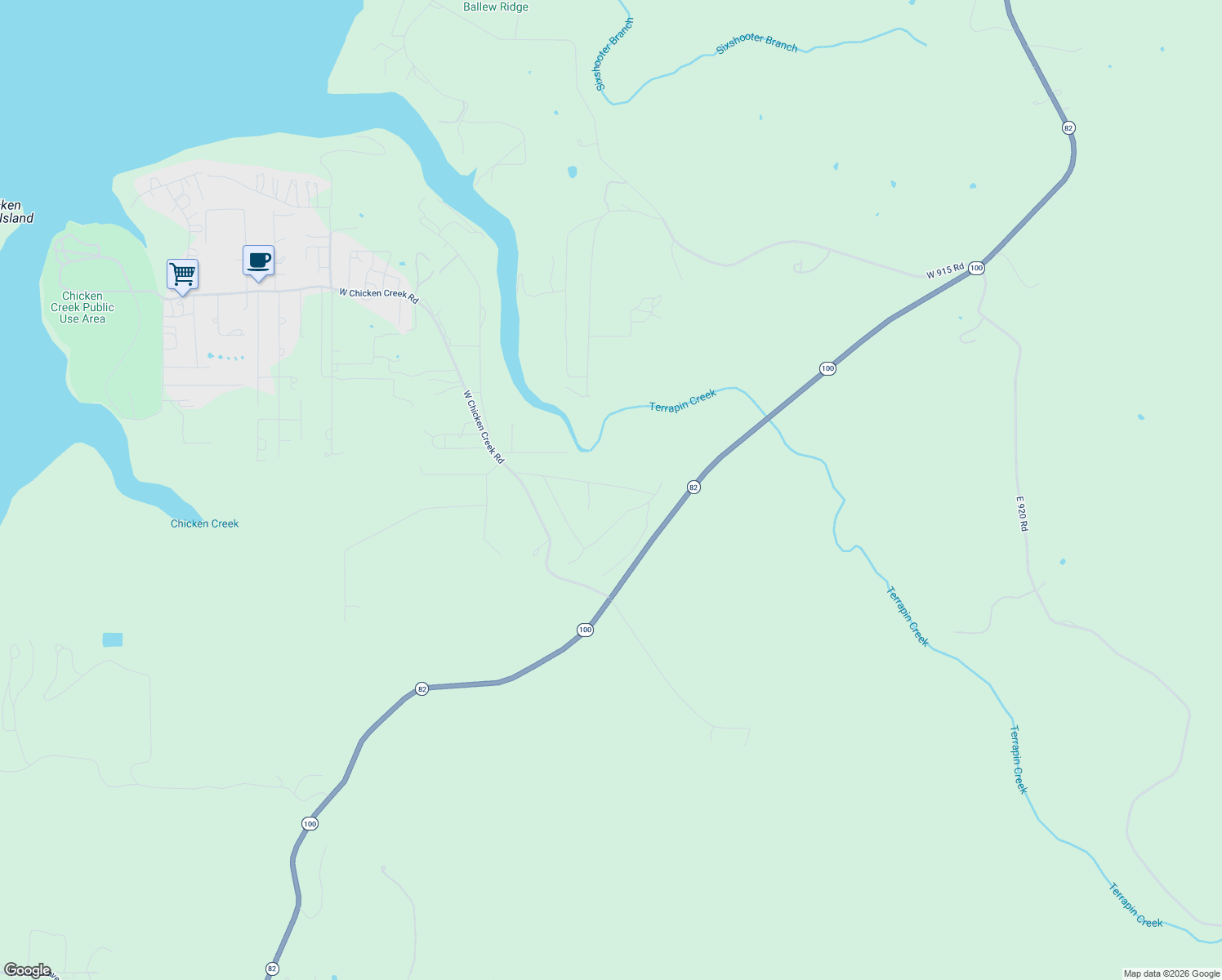 map of restaurants, bars, coffee shops, grocery stores, and more near in Evening Shade