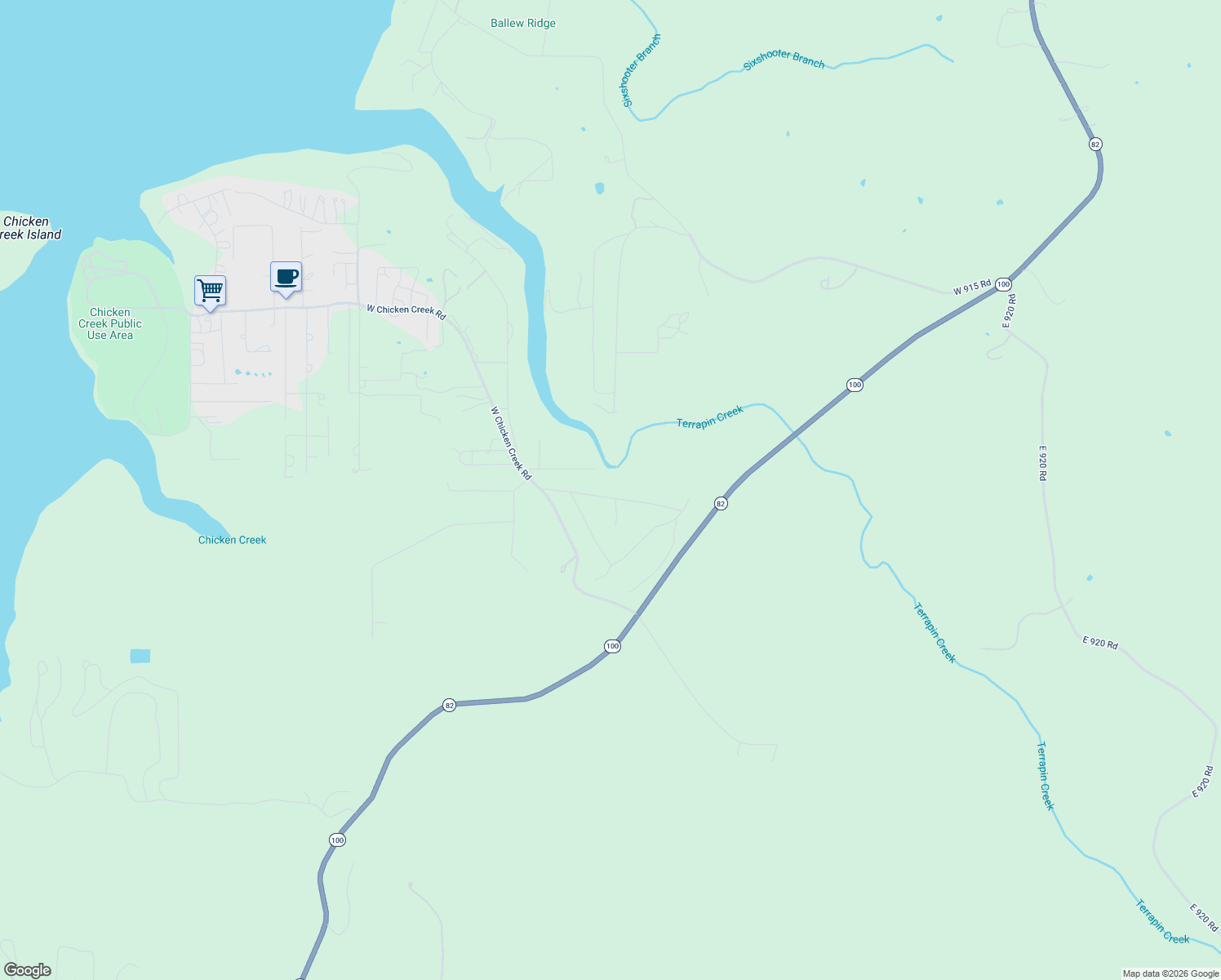 map of restaurants, bars, coffee shops, grocery stores, and more near in Evening Shade