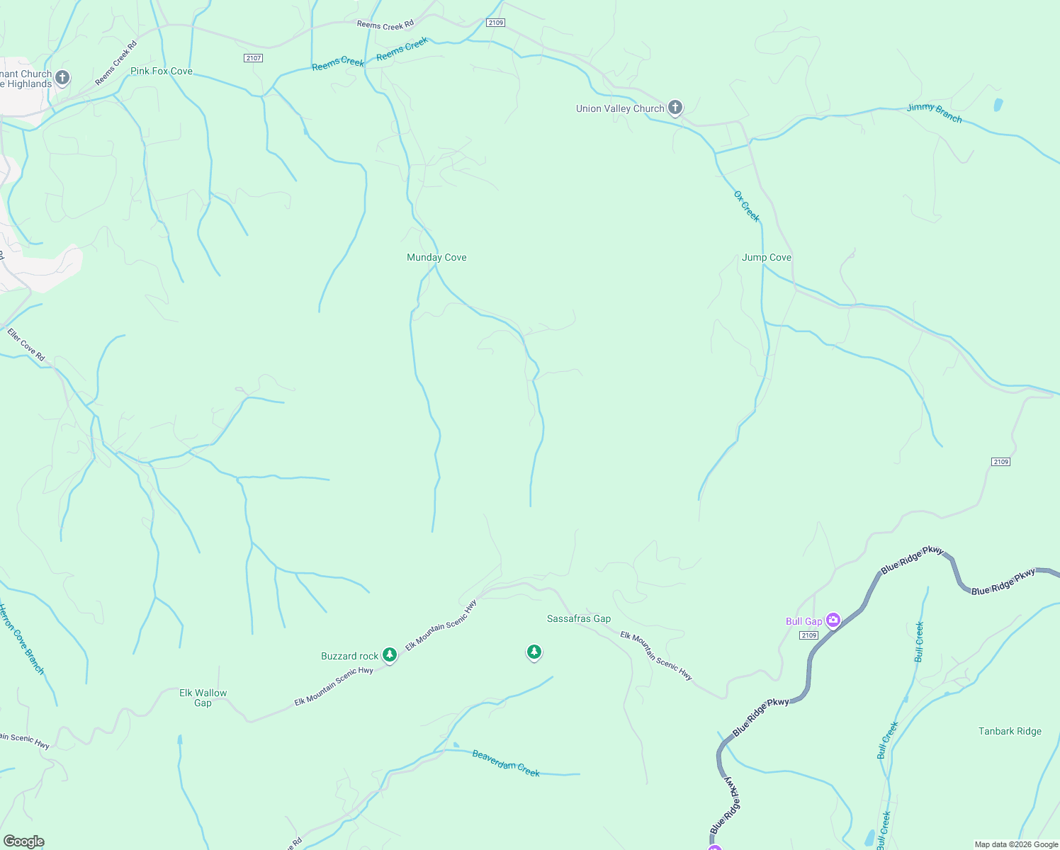 map of restaurants, bars, coffee shops, grocery stores, and more near 209 Mundy Cove Road in Weaverville