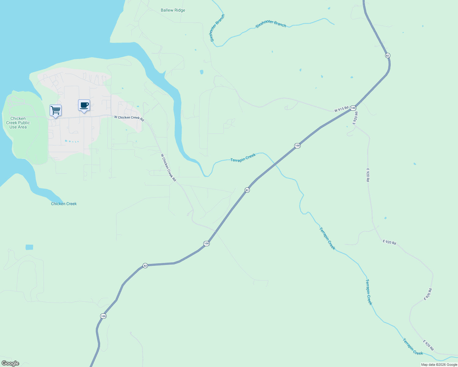 map of restaurants, bars, coffee shops, grocery stores, and more near in Evening Shade