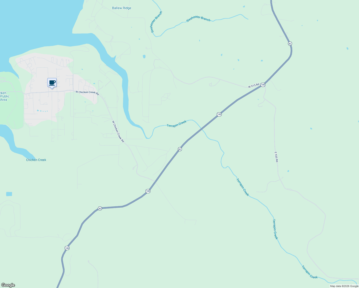 map of restaurants, bars, coffee shops, grocery stores, and more near 34613 State Highway 82 in Cookson