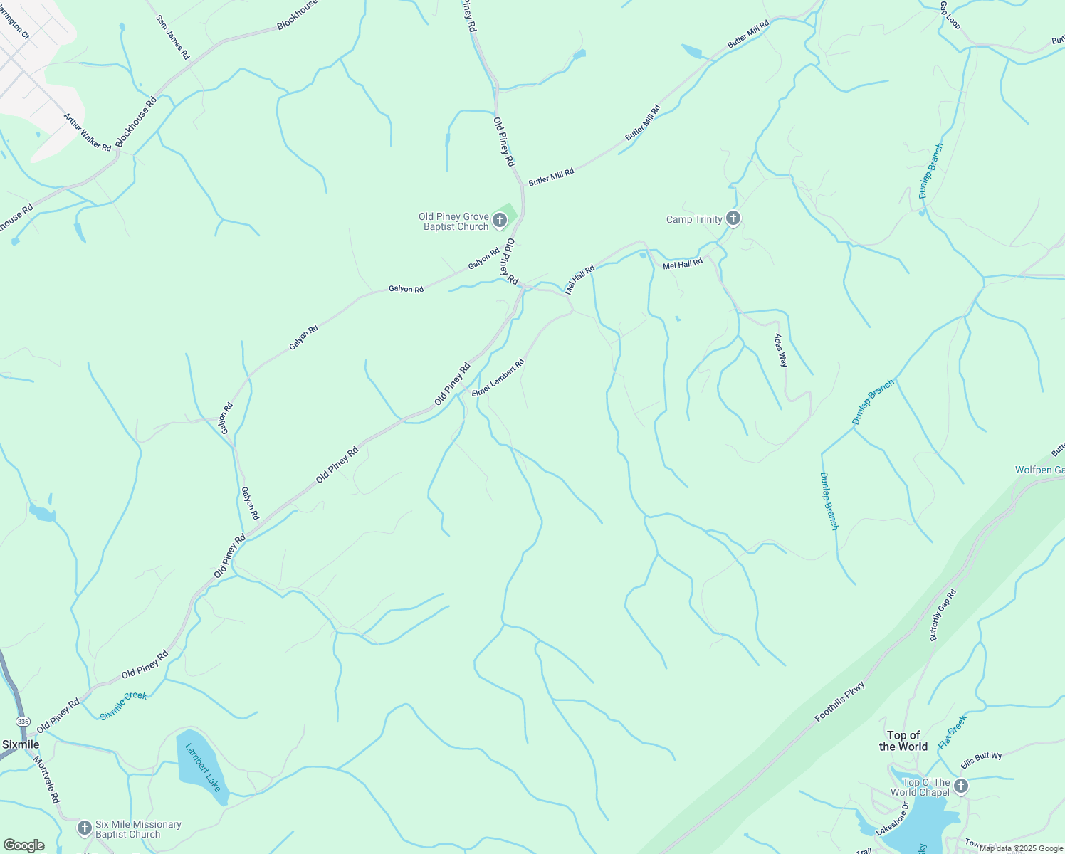 map of restaurants, bars, coffee shops, grocery stores, and more near 1049 Elmer Lambert Road in Maryville