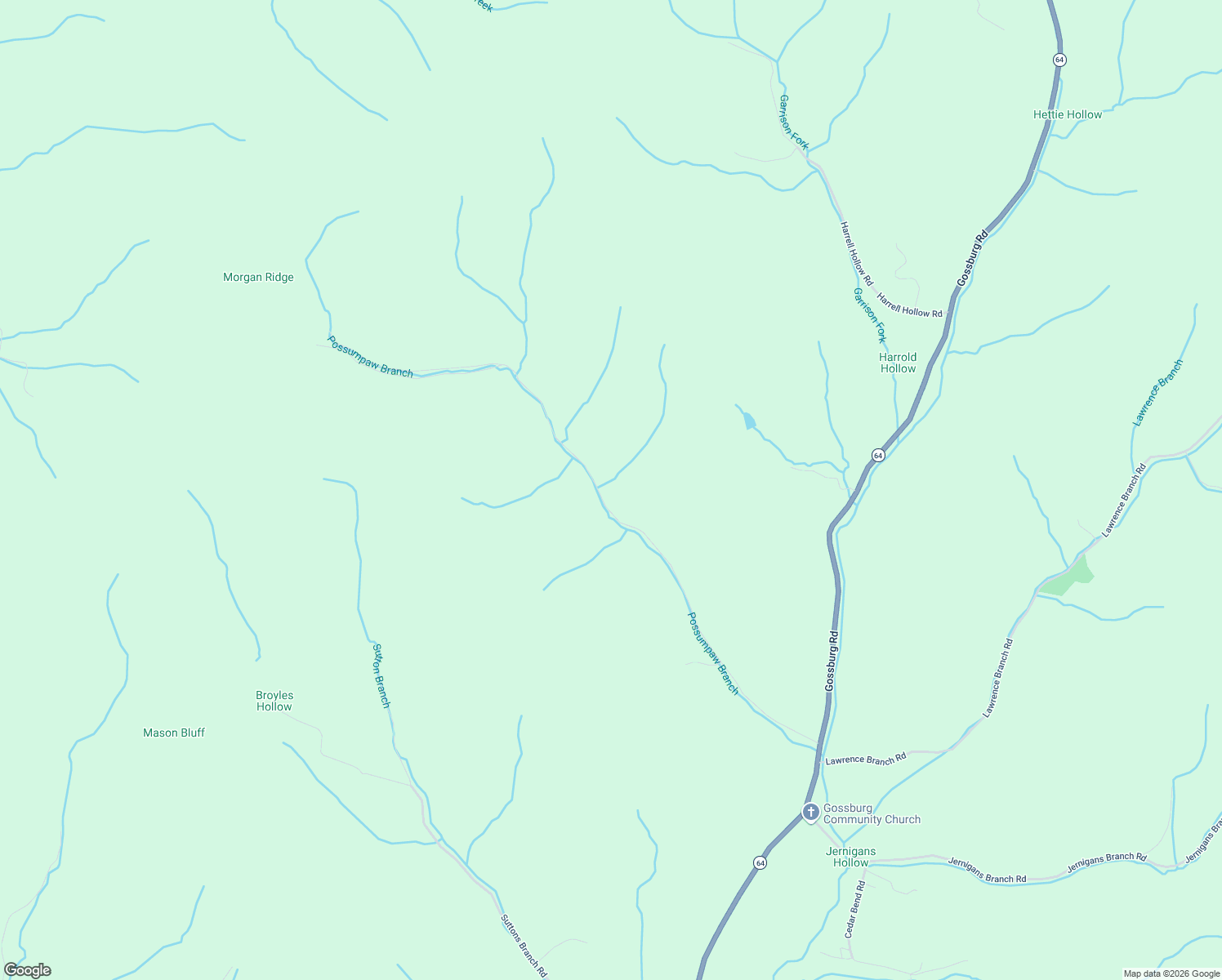 map of restaurants, bars, coffee shops, grocery stores, and more near 1010 Opossum Paw Road in Beechgrove