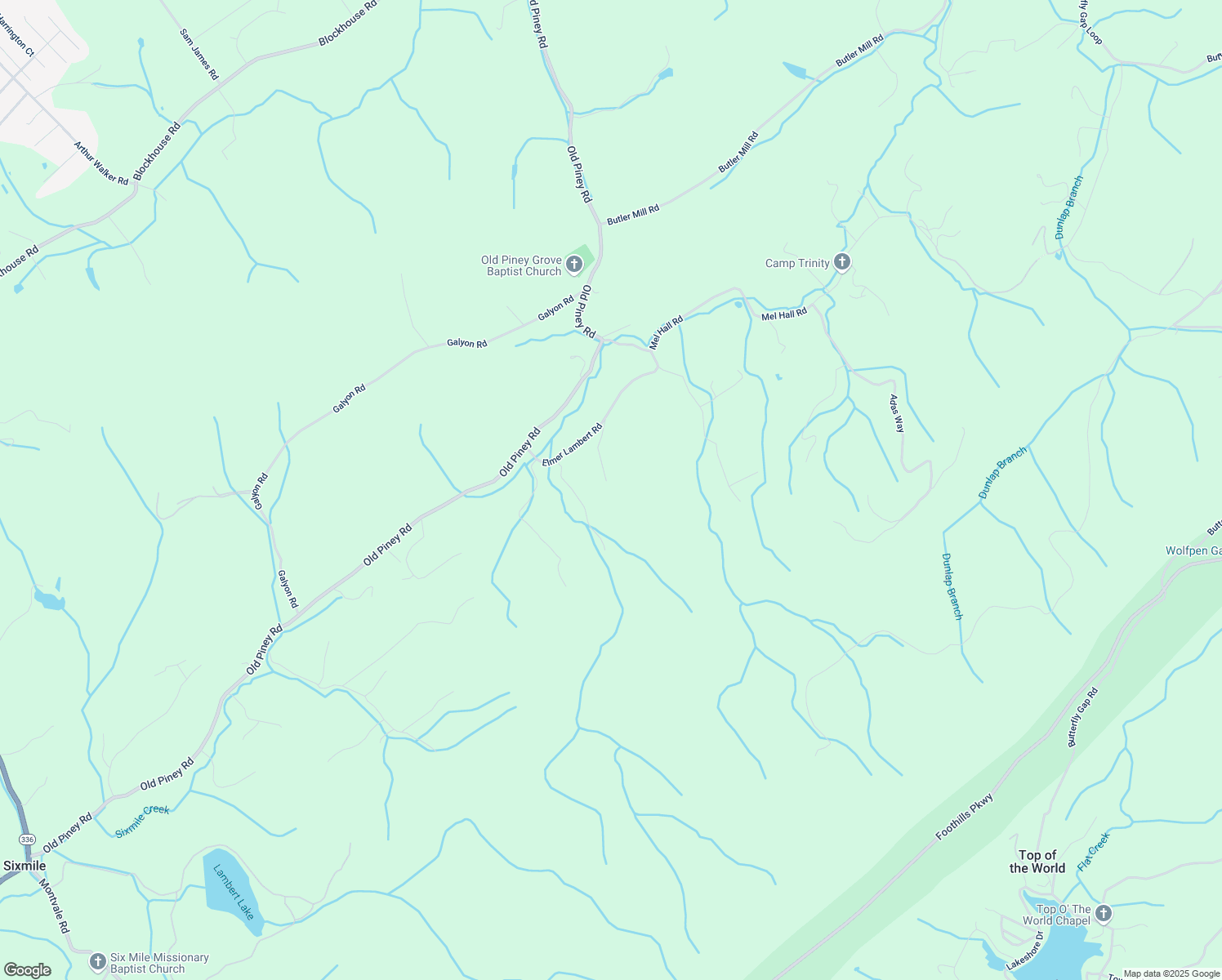 map of restaurants, bars, coffee shops, grocery stores, and more near 1049 Elmer Lambert Road in Maryville