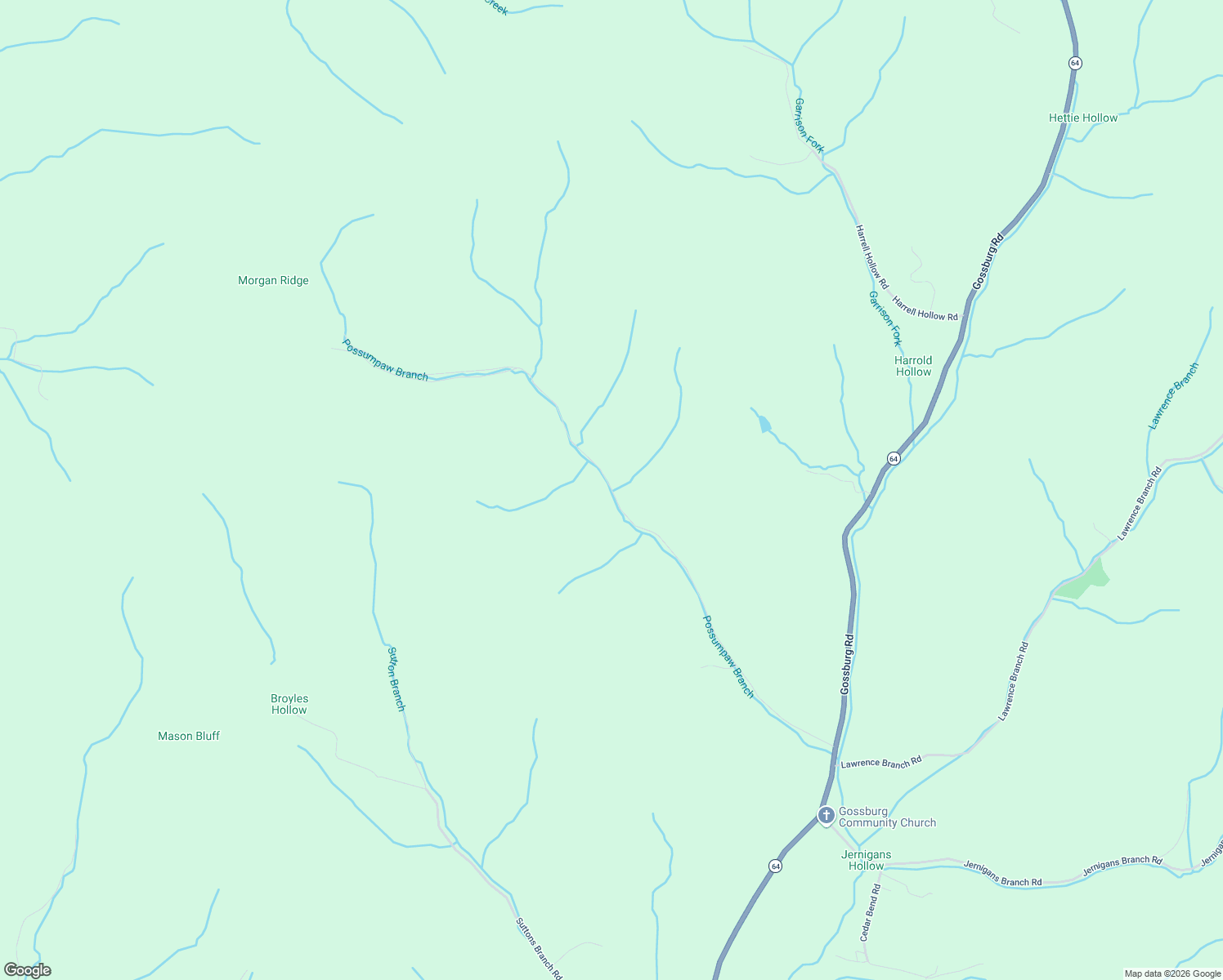 map of restaurants, bars, coffee shops, grocery stores, and more near 1010 Opossum Paw Road in Beechgrove