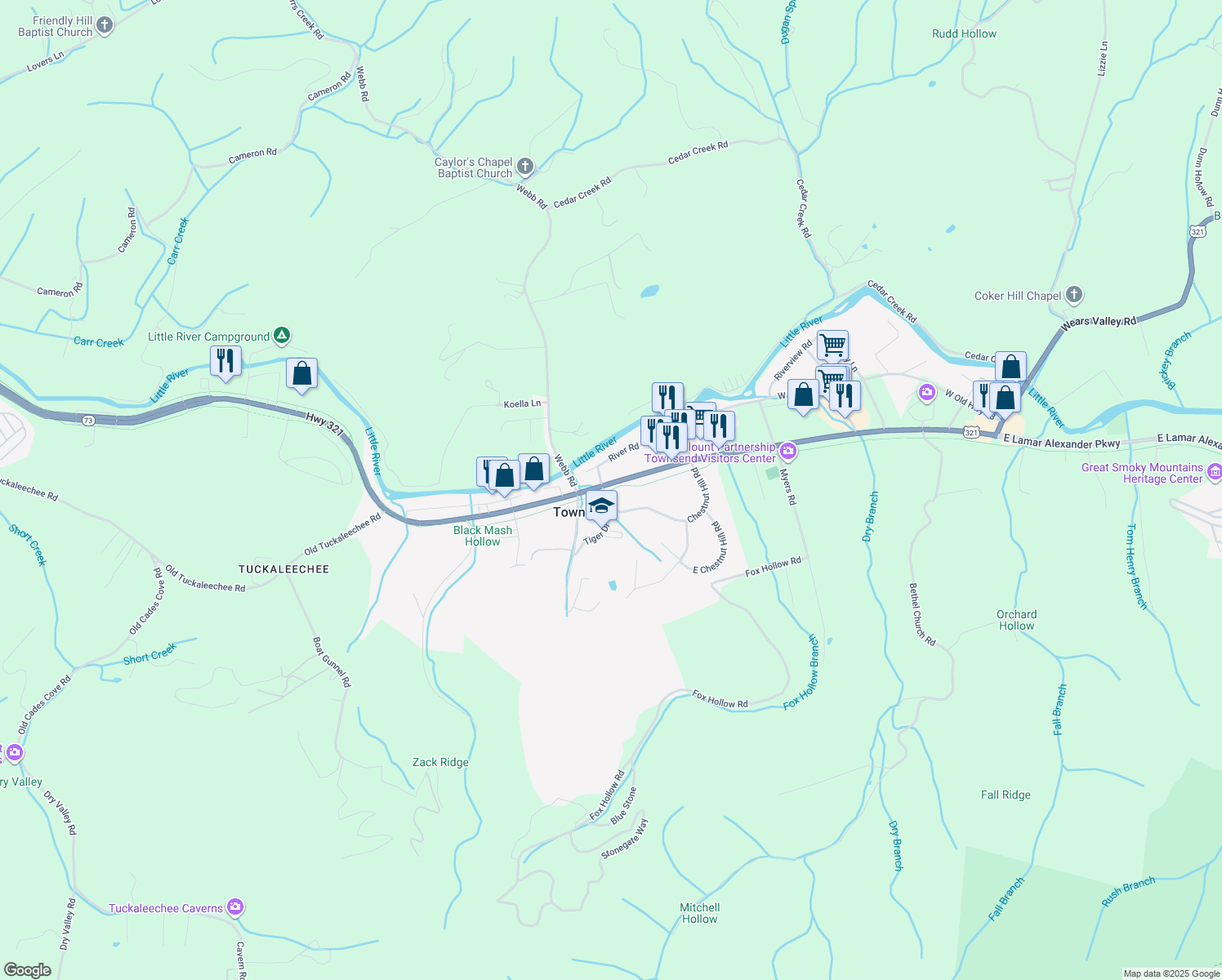 Townsend Historical Trail, Townsend TN Walk Score