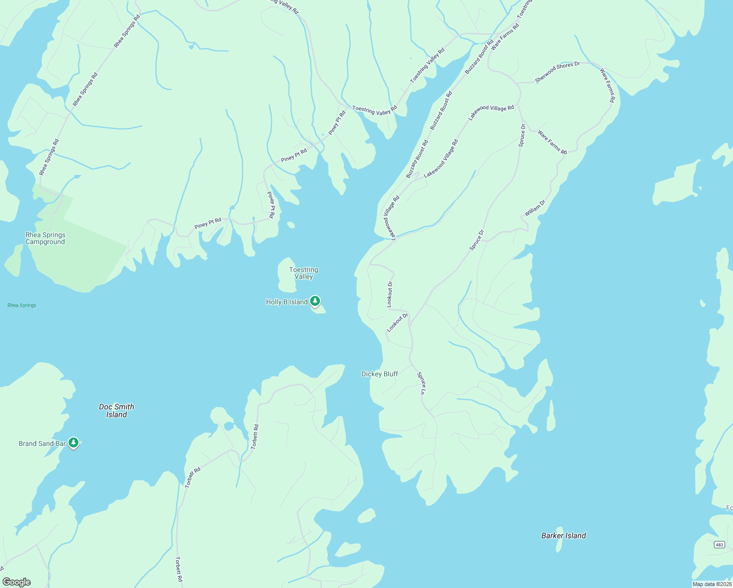 map of restaurants, bars, coffee shops, grocery stores, and more near 1448 Lakewood Village Road in Spring City