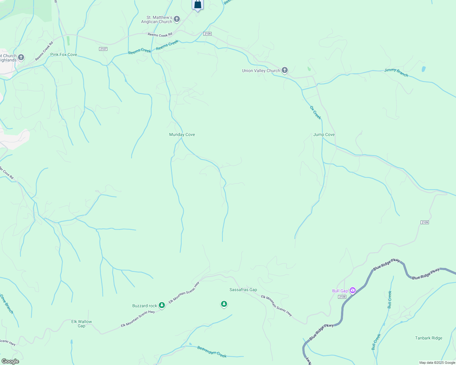 map of restaurants, bars, coffee shops, grocery stores, and more near 176 Mundy Cove Road in Weaverville