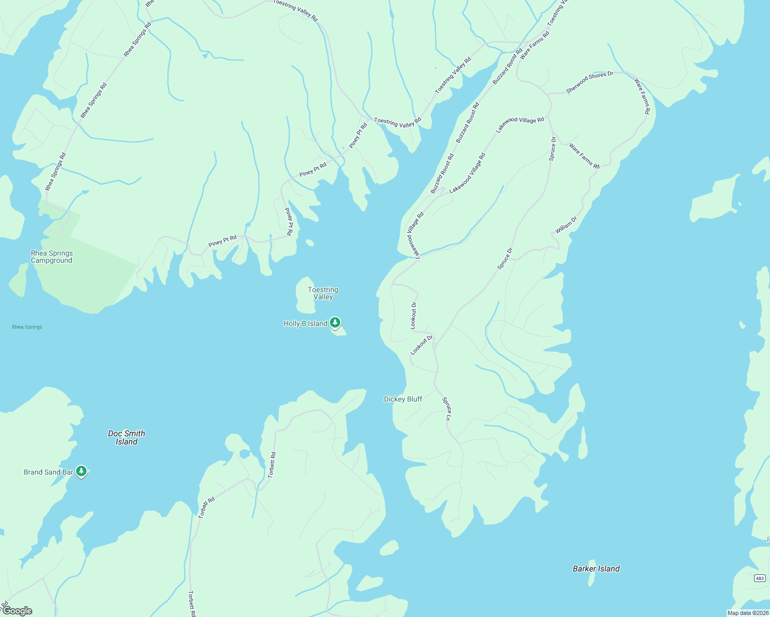 map of restaurants, bars, coffee shops, grocery stores, and more near 1448 Lakewood Village Road in Spring City