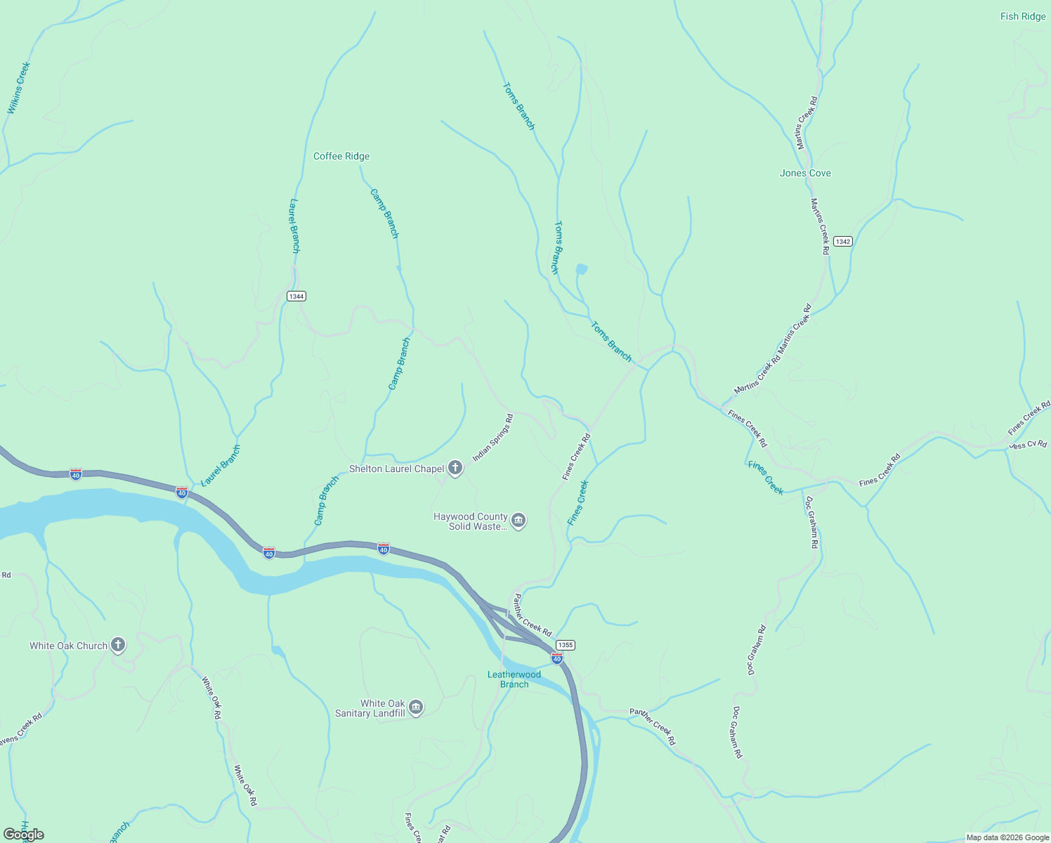 map of restaurants, bars, coffee shops, grocery stores, and more near 467 Shelton Laurel Road in Clyde