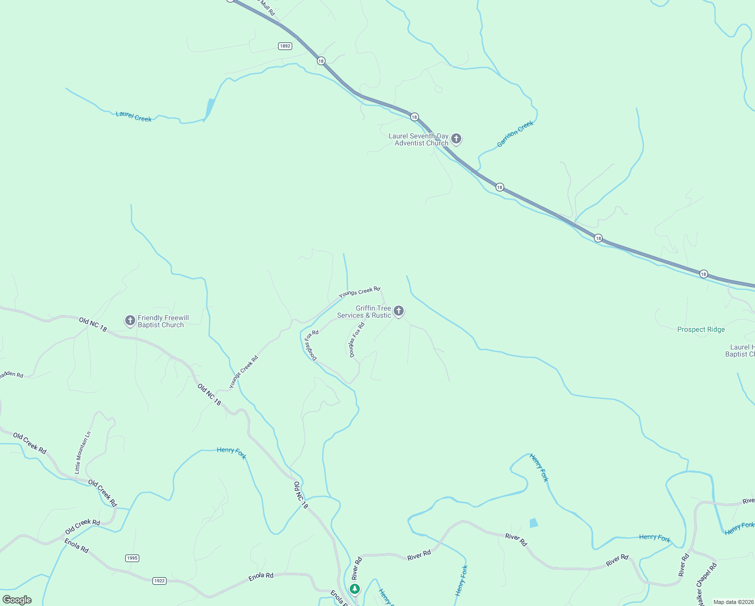 map of restaurants, bars, coffee shops, grocery stores, and more near 4810 Ganung Drive in Morganton