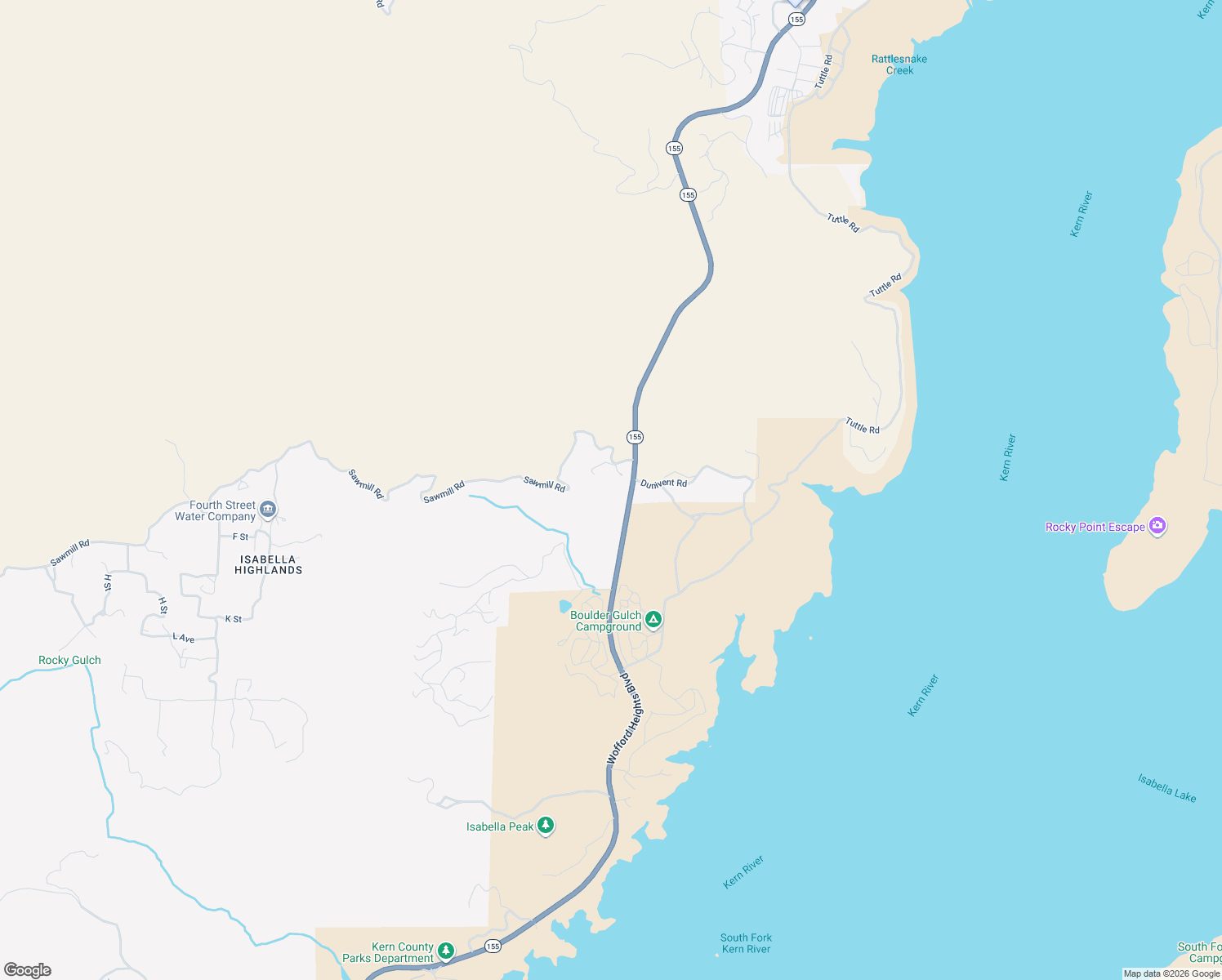 map of restaurants, bars, coffee shops, grocery stores, and more near 29 Sawmill Road in Wofford Heights