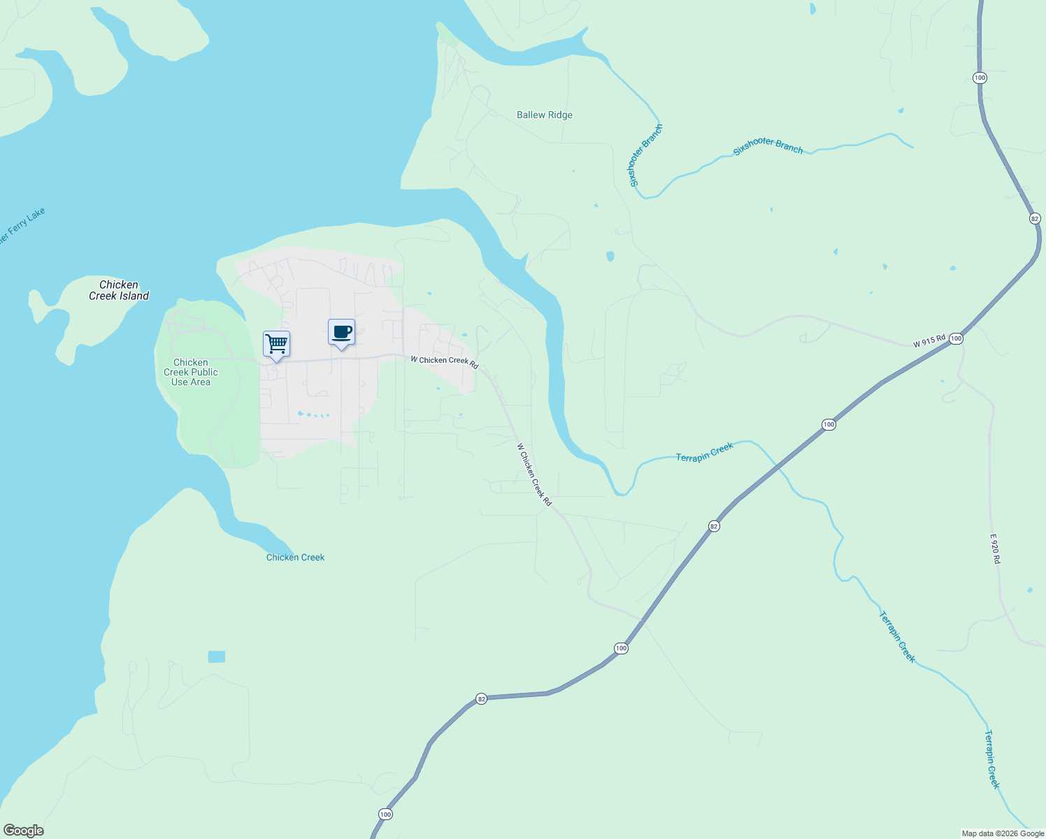 map of restaurants, bars, coffee shops, grocery stores, and more near 34299 South Terrapin Creek Road in Cookson