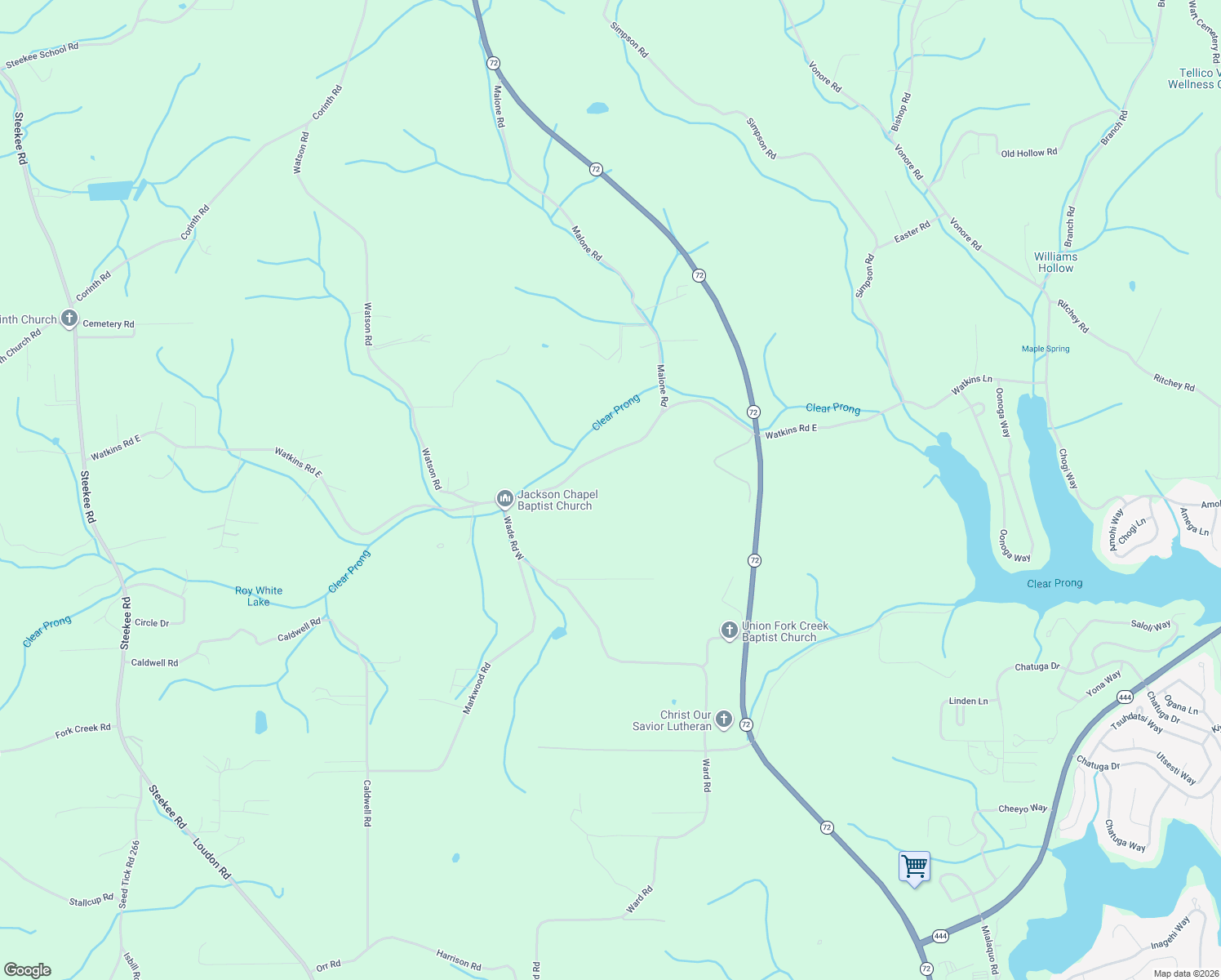map of restaurants, bars, coffee shops, grocery stores, and more near 10122 Watkins Road East in Loudon