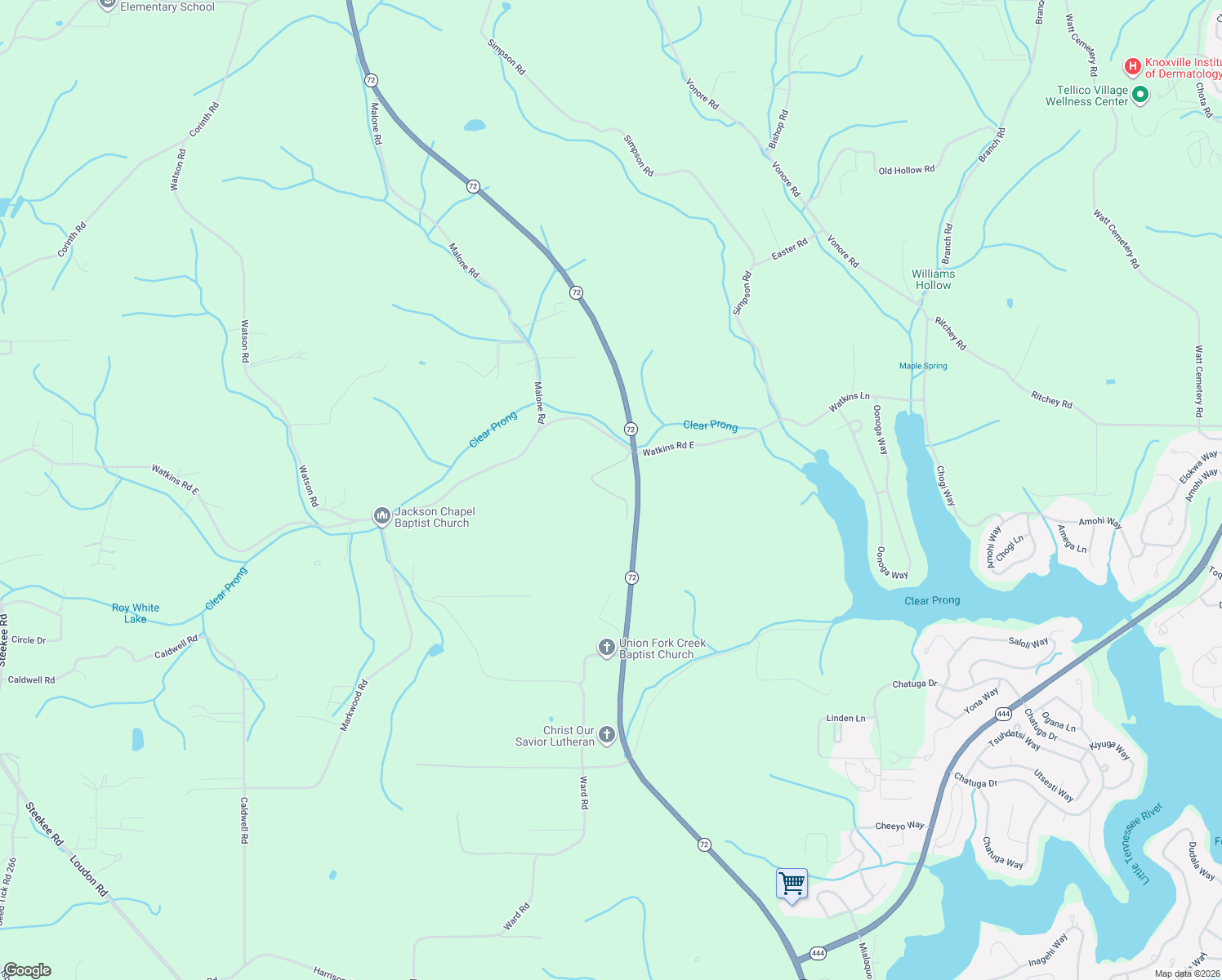 map of restaurants, bars, coffee shops, grocery stores, and more near 25998 Watkins Road East in Loudon