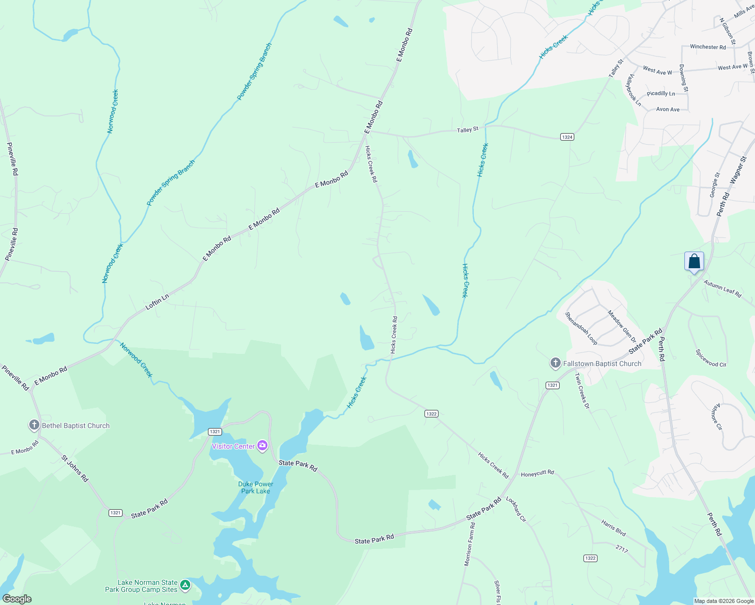map of restaurants, bars, coffee shops, grocery stores, and more near 296 Hicks Creek Road in Troutman