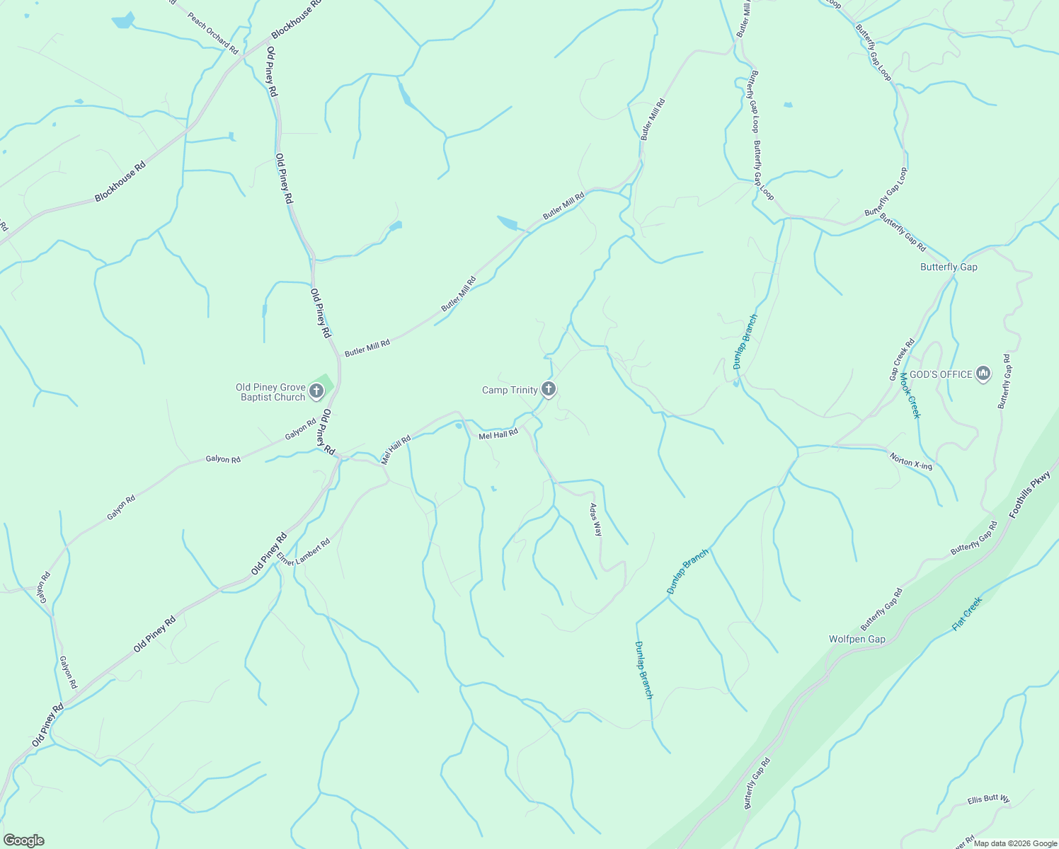 map of restaurants, bars, coffee shops, grocery stores, and more near 651 Mel Hall Road in Maryville