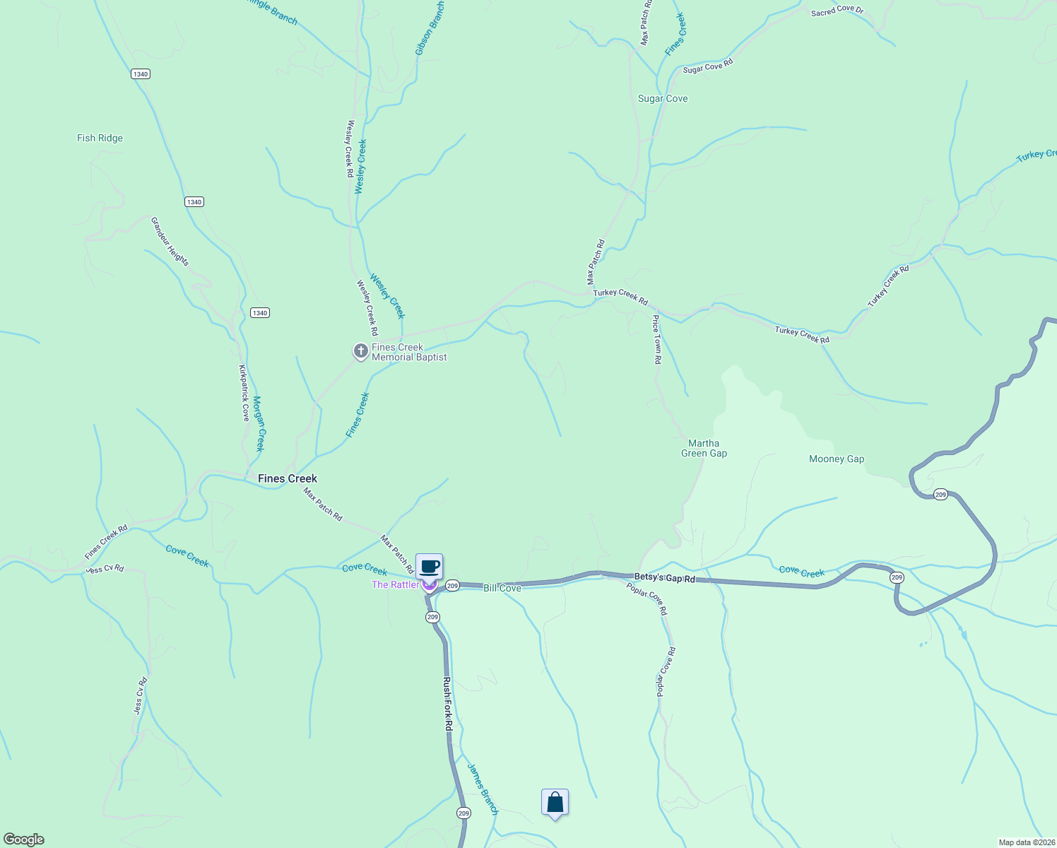 map of restaurants, bars, coffee shops, grocery stores, and more near 526 Wayward Cove in Clyde