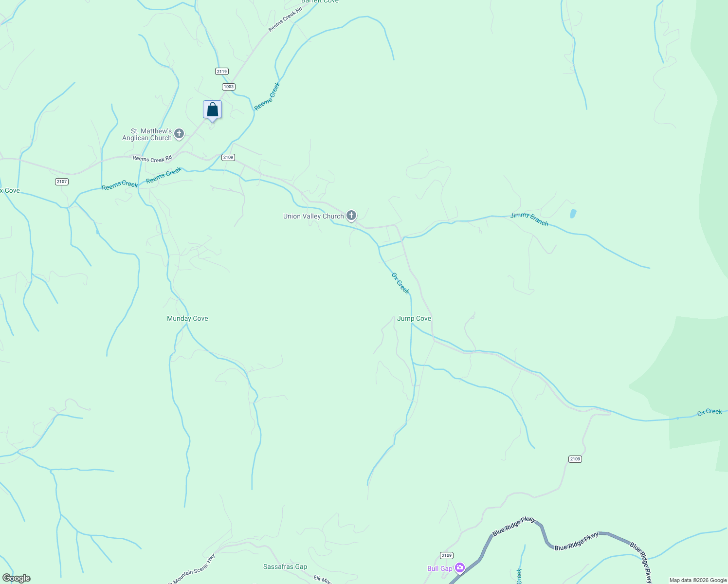 map of restaurants, bars, coffee shops, grocery stores, and more near 247 Ox Creek Road in Weaverville