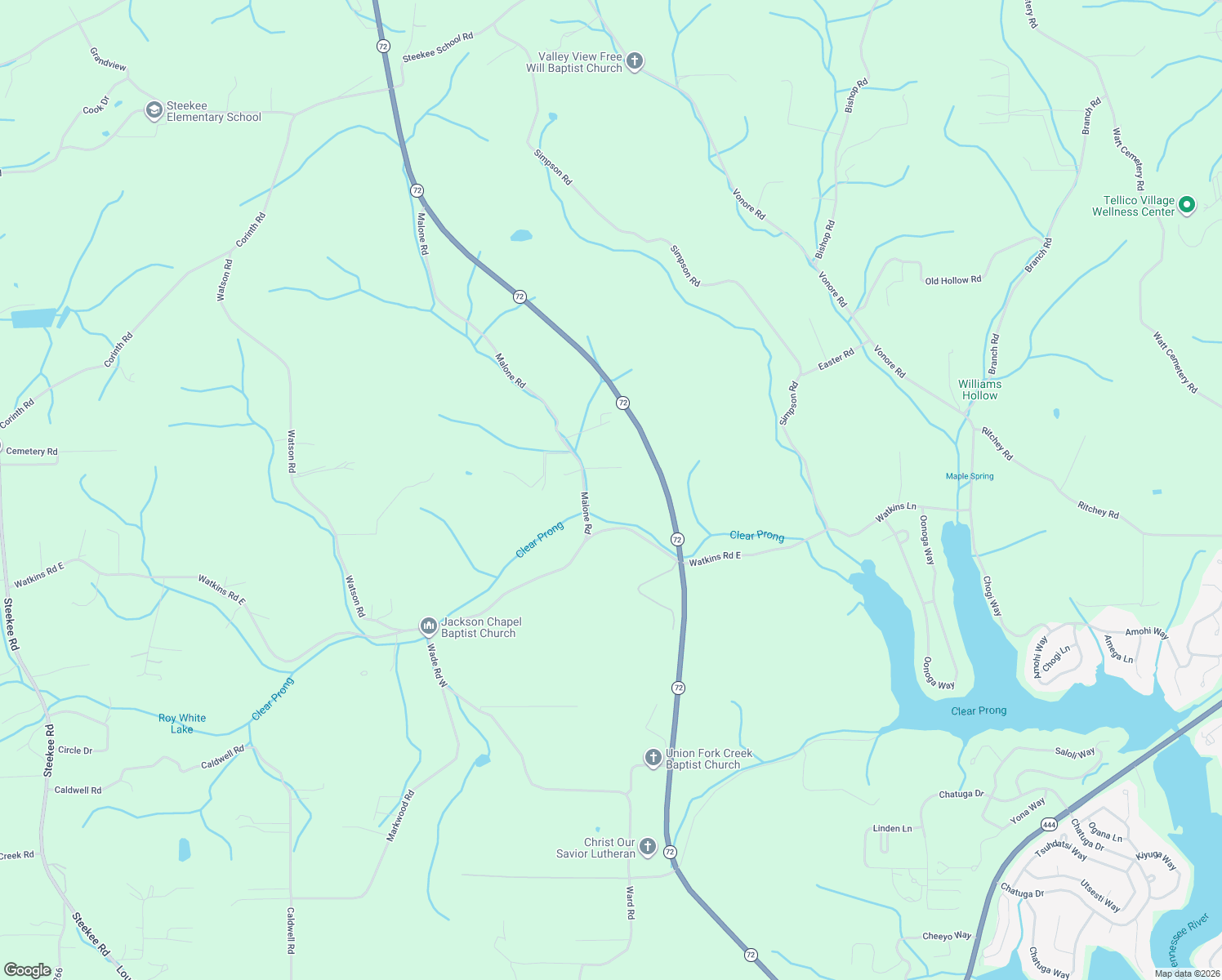 map of restaurants, bars, coffee shops, grocery stores, and more near 680 Malone Road in Loudon