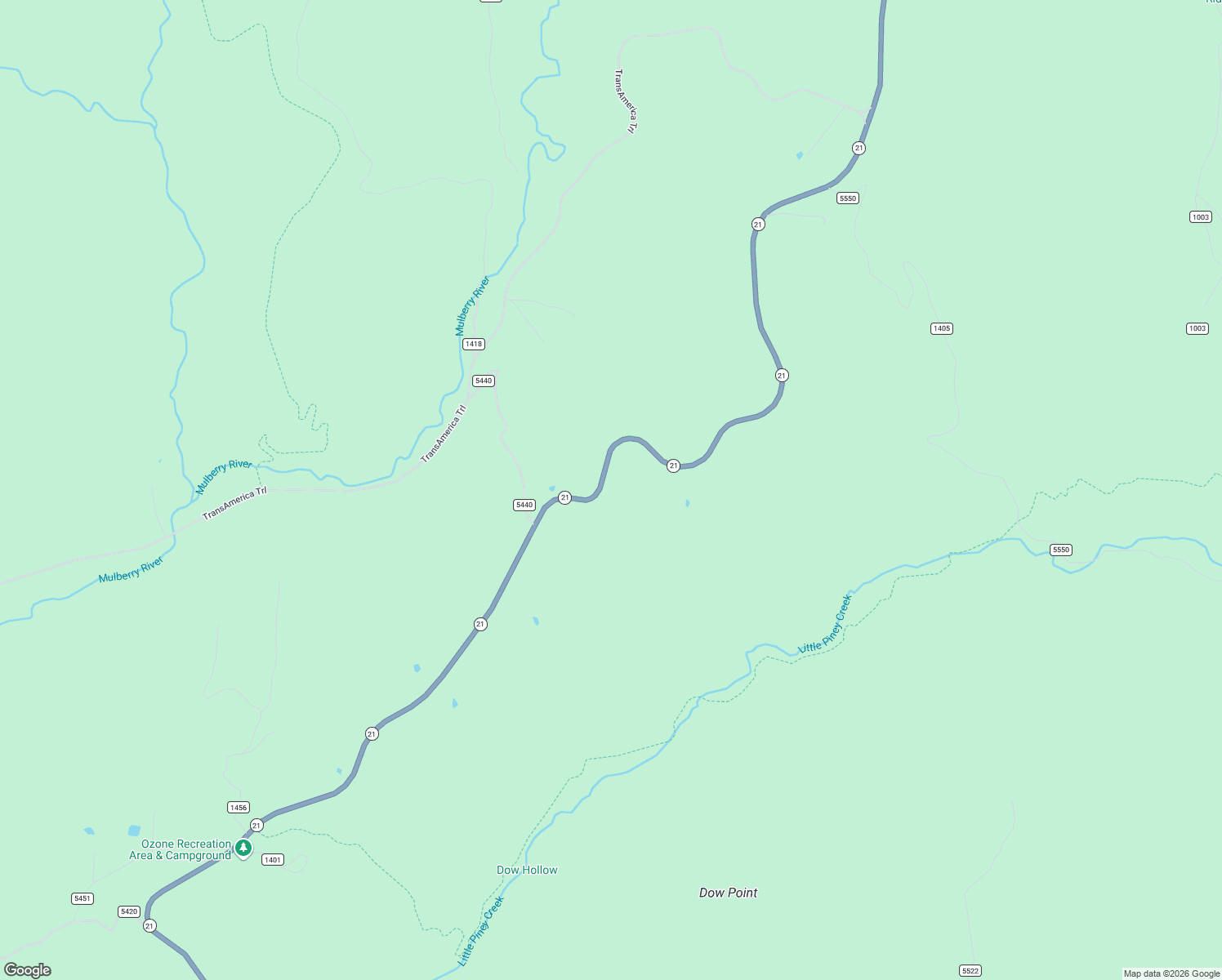 map of restaurants, bars, coffee shops, grocery stores, and more near 18210-18298 Arkansas 21 in Johnson County