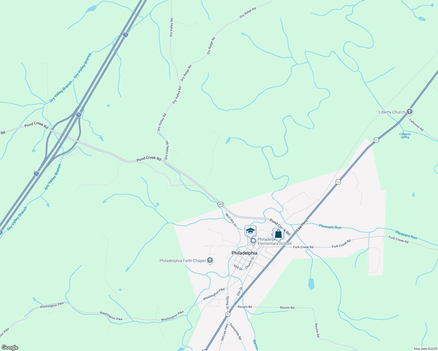 map of restaurants, bars, coffee shops, grocery stores, and more near 500 Allison Town Road in Philadelphia