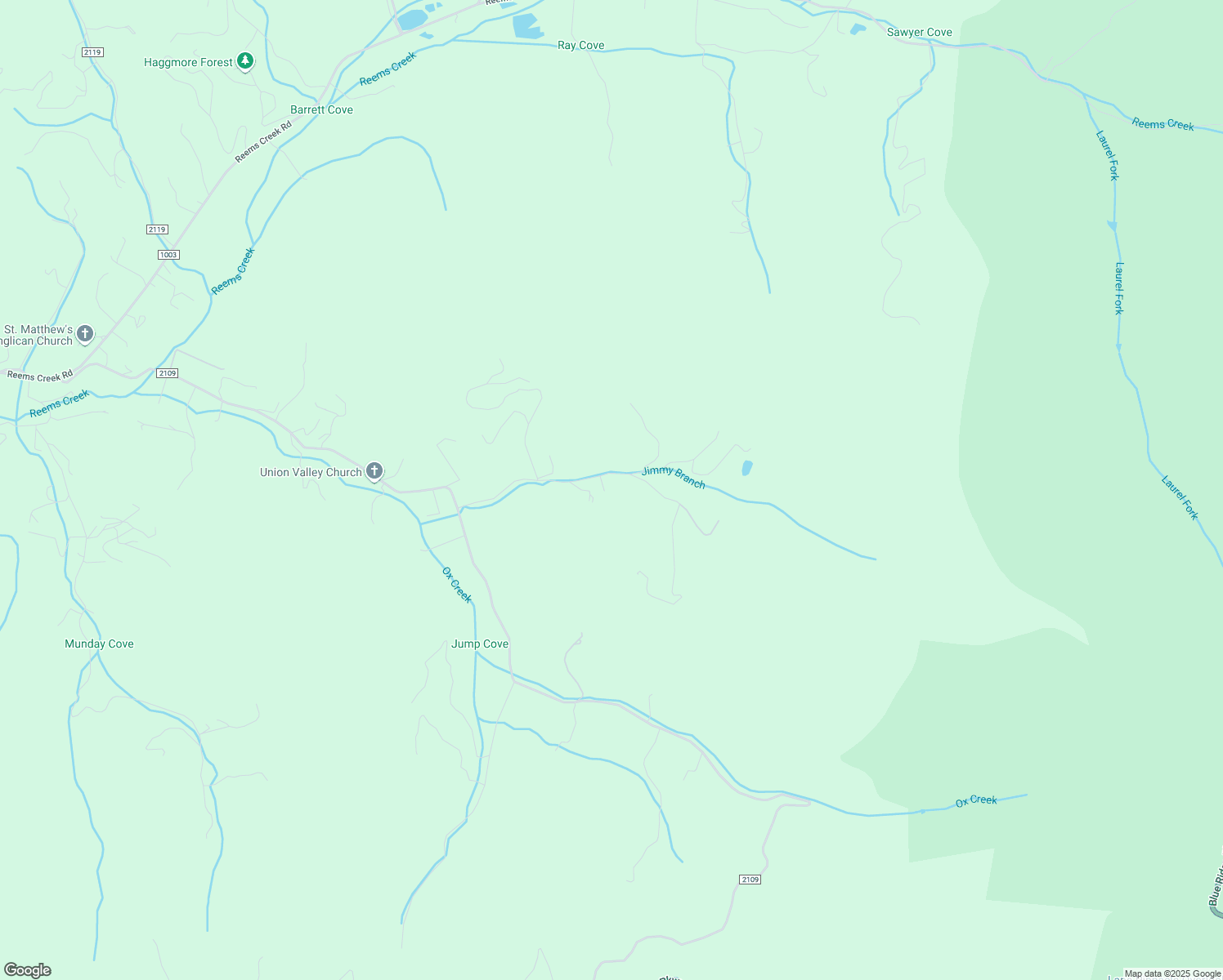 map of restaurants, bars, coffee shops, grocery stores, and more near 59 Ballard Branch Road in Weaverville