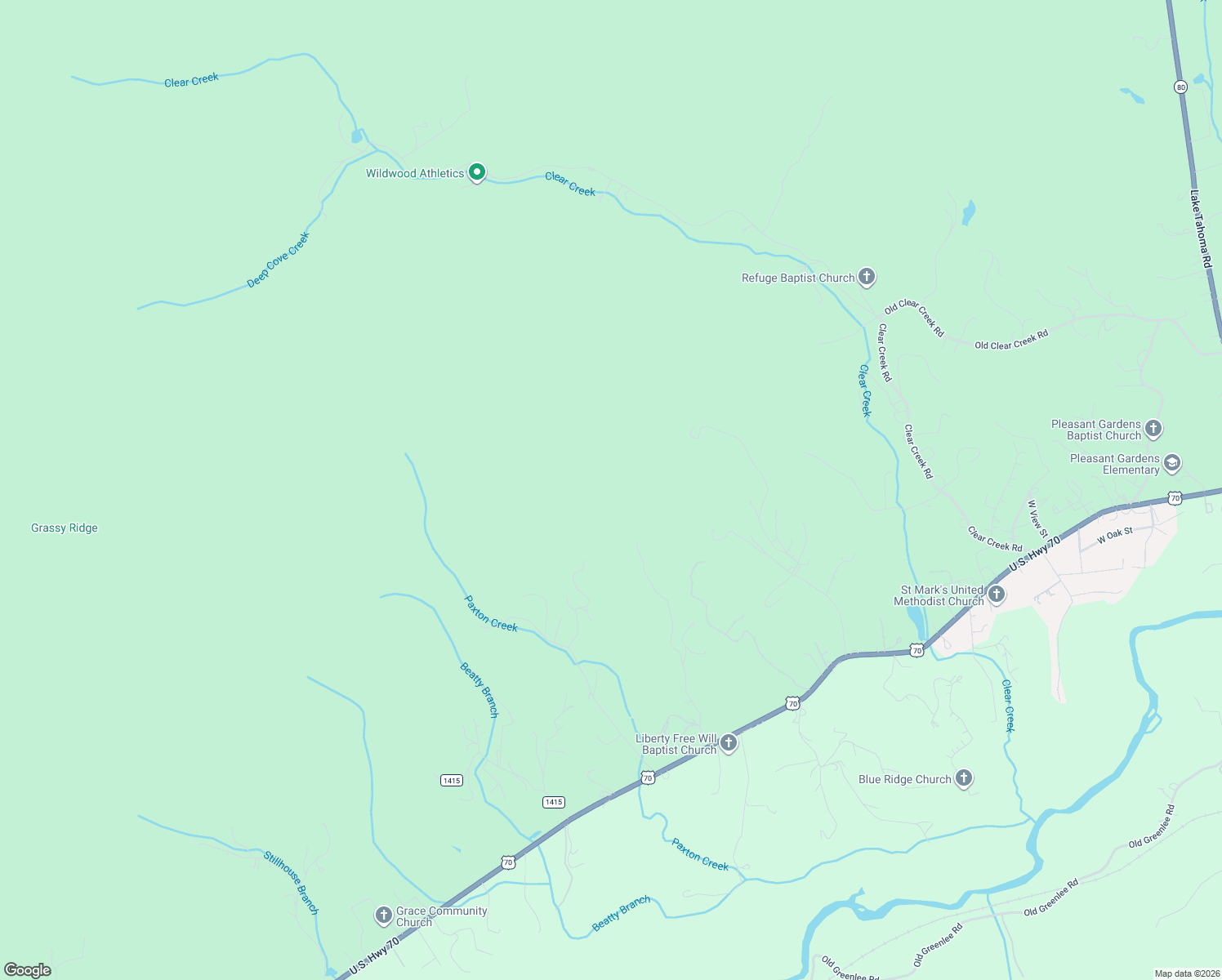 map of restaurants, bars, coffee shops, grocery stores, and more near 596 Liberty Church Road in Marion
