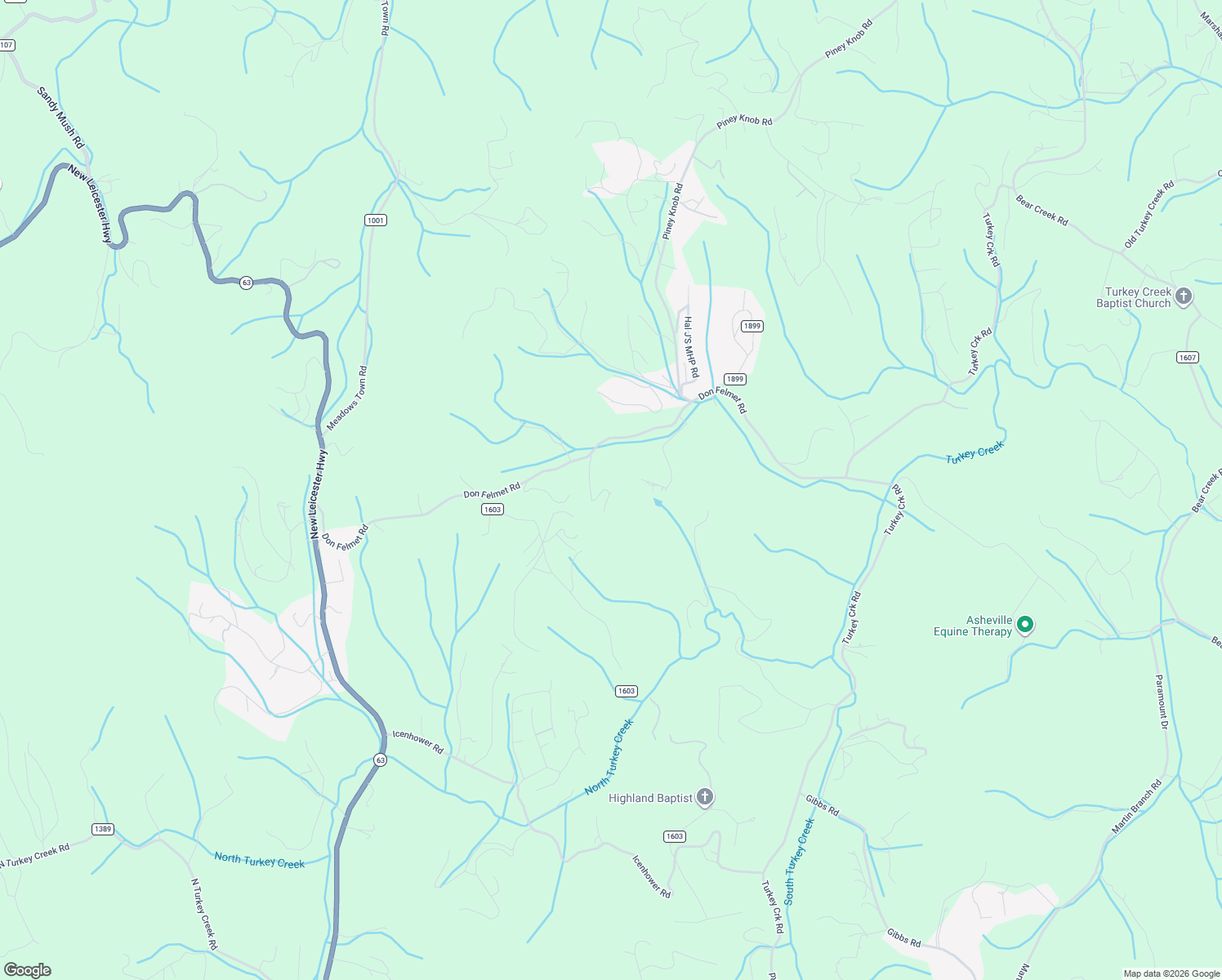 map of restaurants, bars, coffee shops, grocery stores, and more near 99999 Don Felmet Road in Marshall