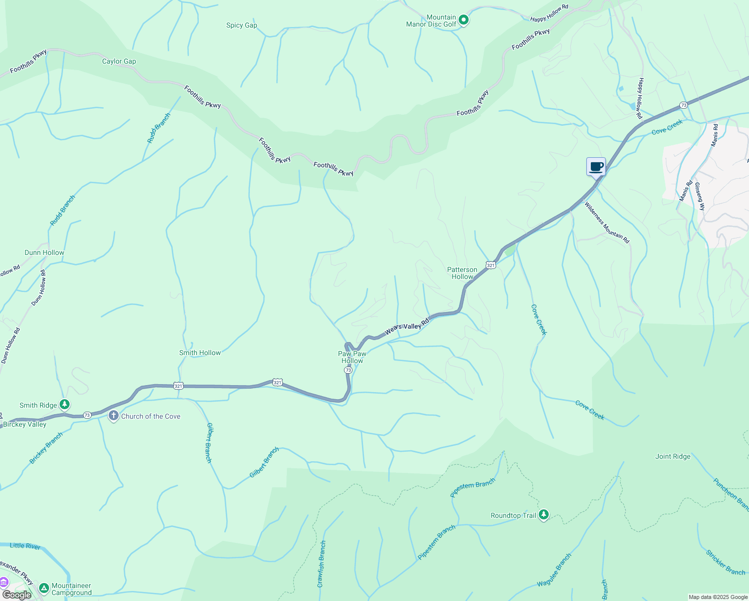 map of restaurants, bars, coffee shops, grocery stores, and more near 230 Meghans Way in Townsend
