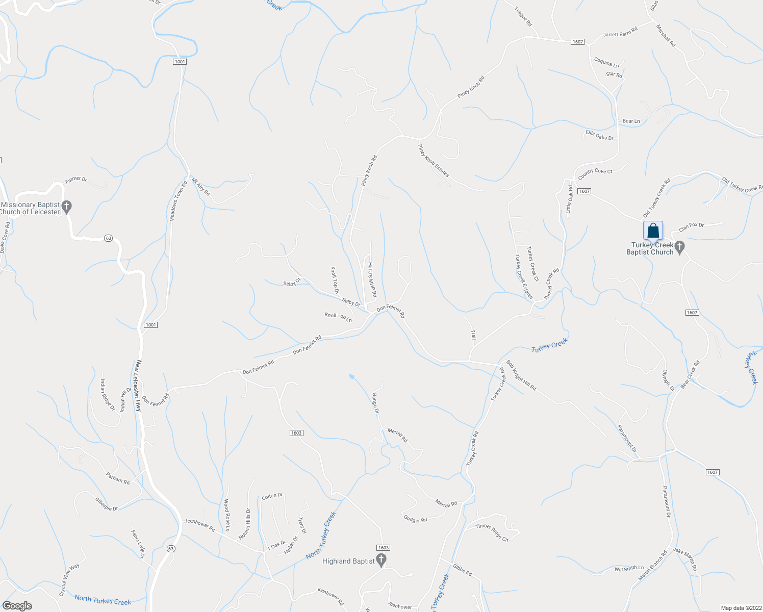 map of restaurants, bars, coffee shops, grocery stores, and more near 451 Don Felmet Road in Leicester