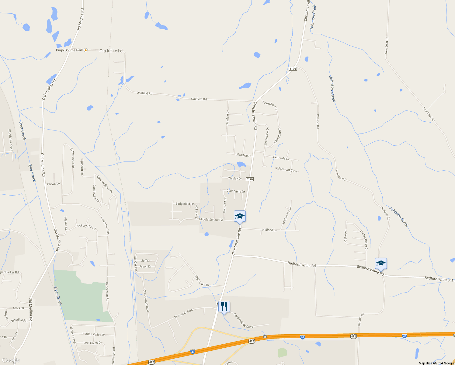 map of restaurants, bars, coffee shops, grocery stores, and more near 76 Wesley Dr in Jackson