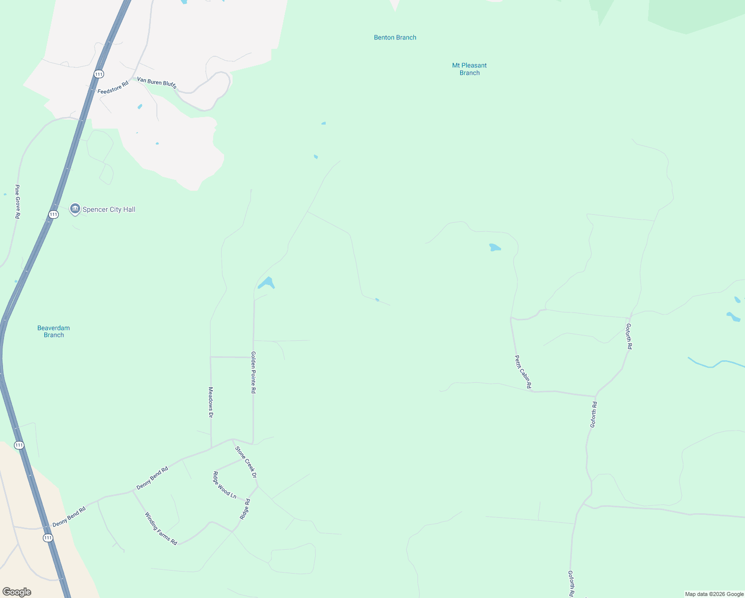 map of restaurants, bars, coffee shops, grocery stores, and more near in Spencer