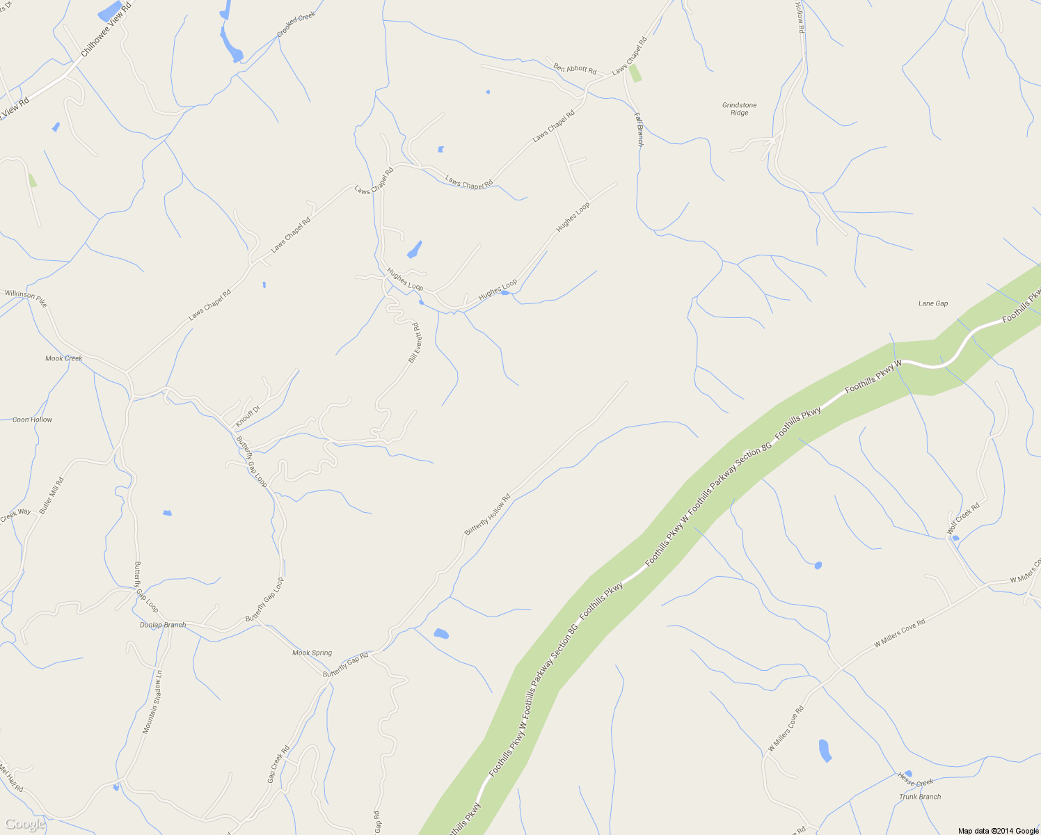 map of restaurants, bars, coffee shops, grocery stores, and more near 3261 Butterfly Hollow Rd in Maryville