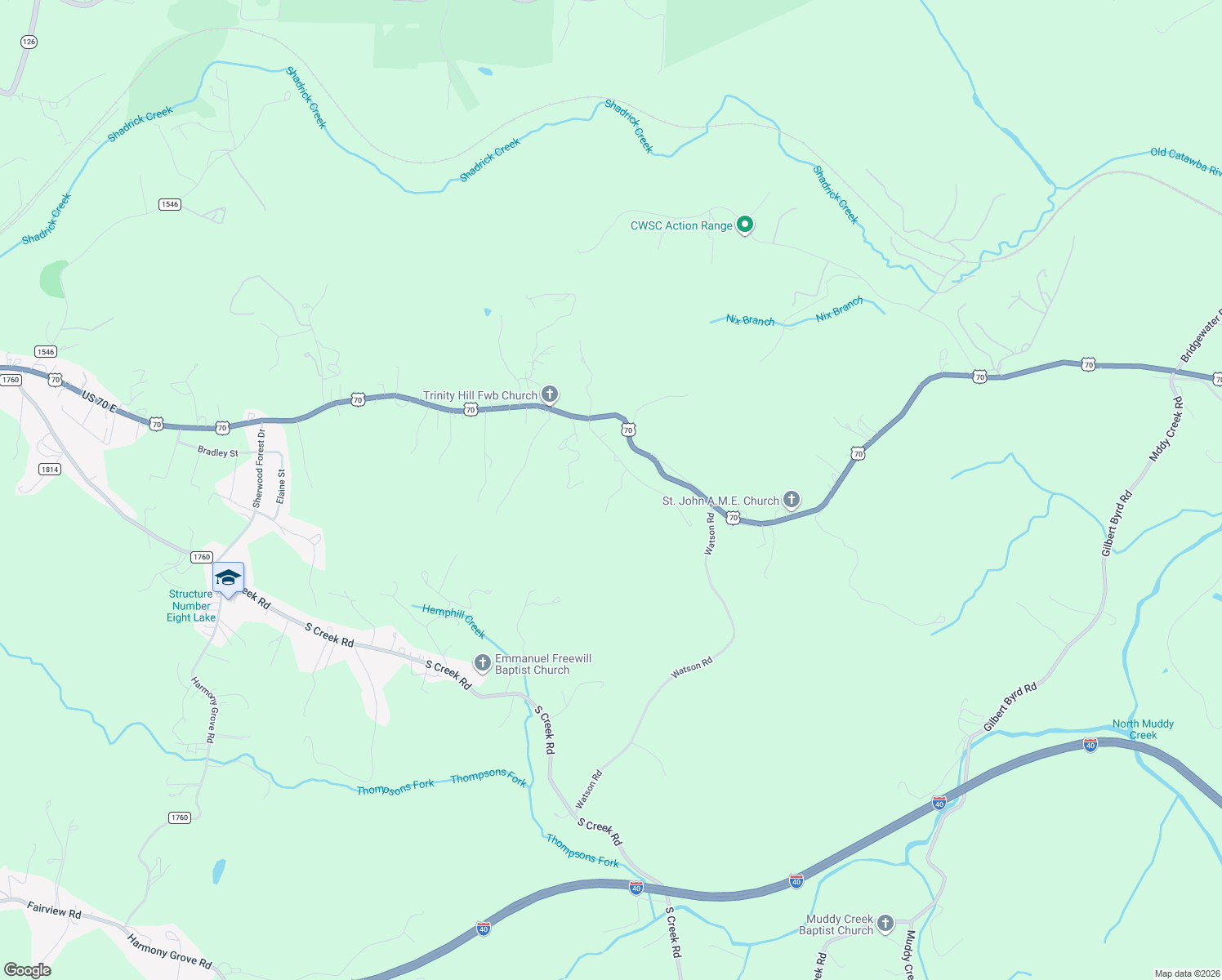 map of restaurants, bars, coffee shops, grocery stores, and more near 61 Scotts Cove Drive in Nebo