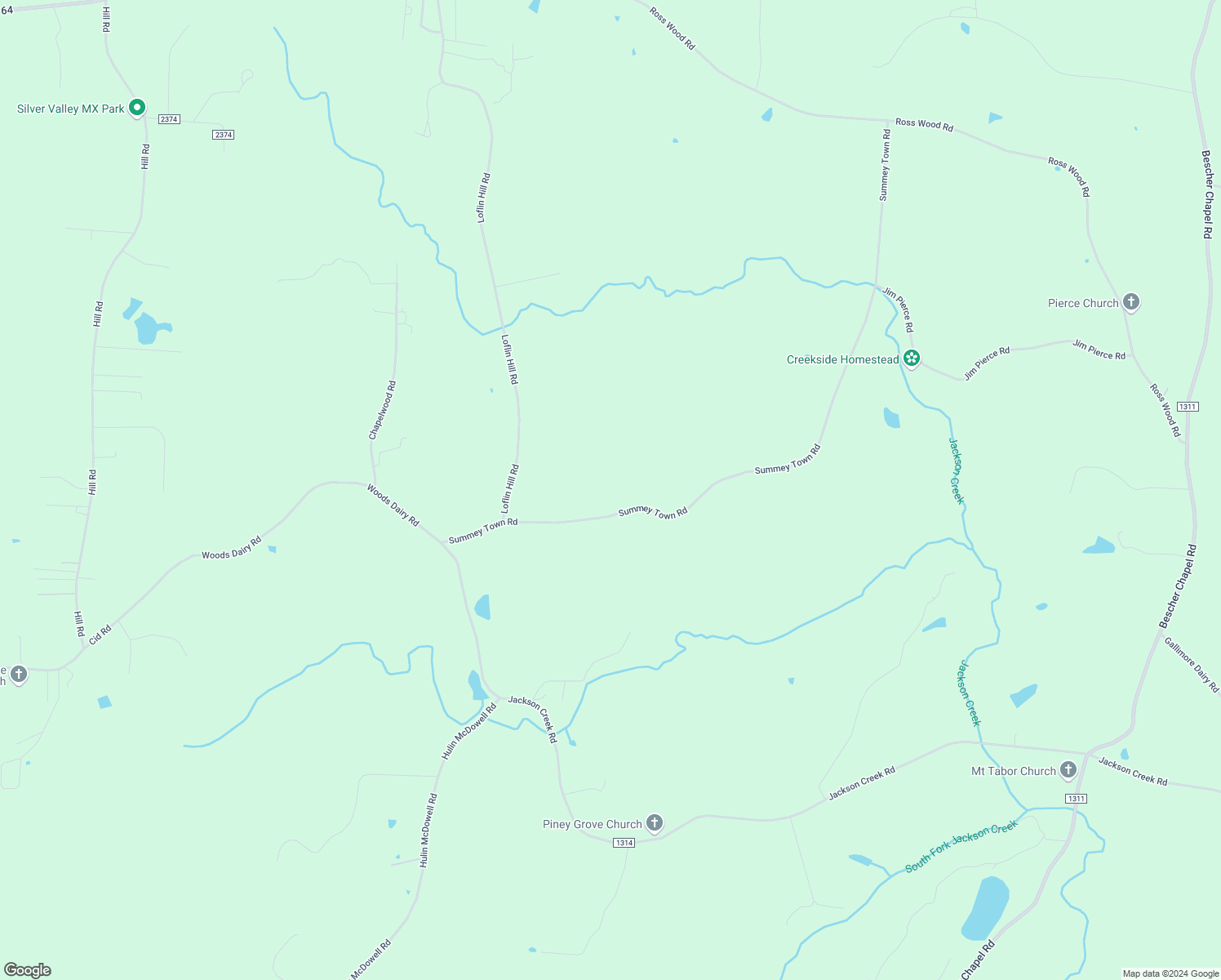 map of restaurants, bars, coffee shops, grocery stores, and more near 2066 Summey Town Road in Trinity