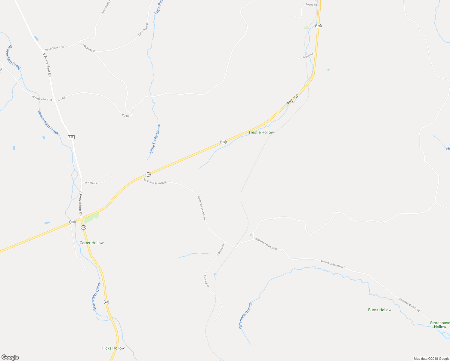 map of restaurants, bars, coffee shops, grocery stores, and more near 205 Simmons Branch Road in Centerville